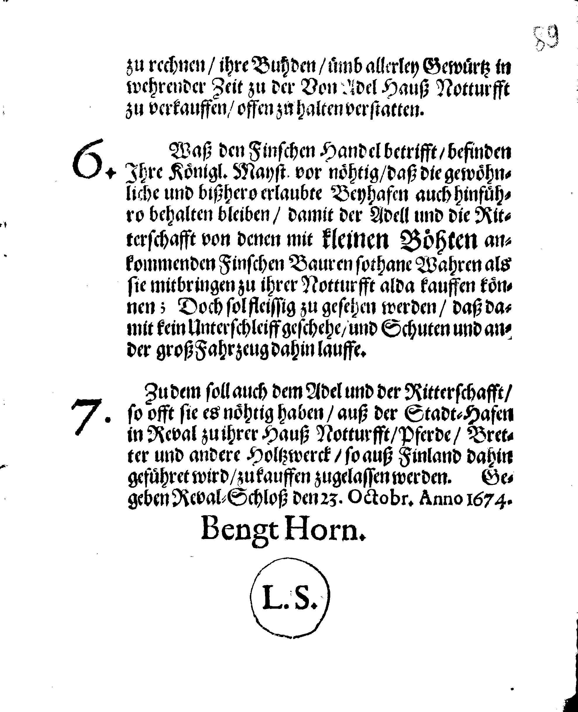 [Bengt Horni korraldus]