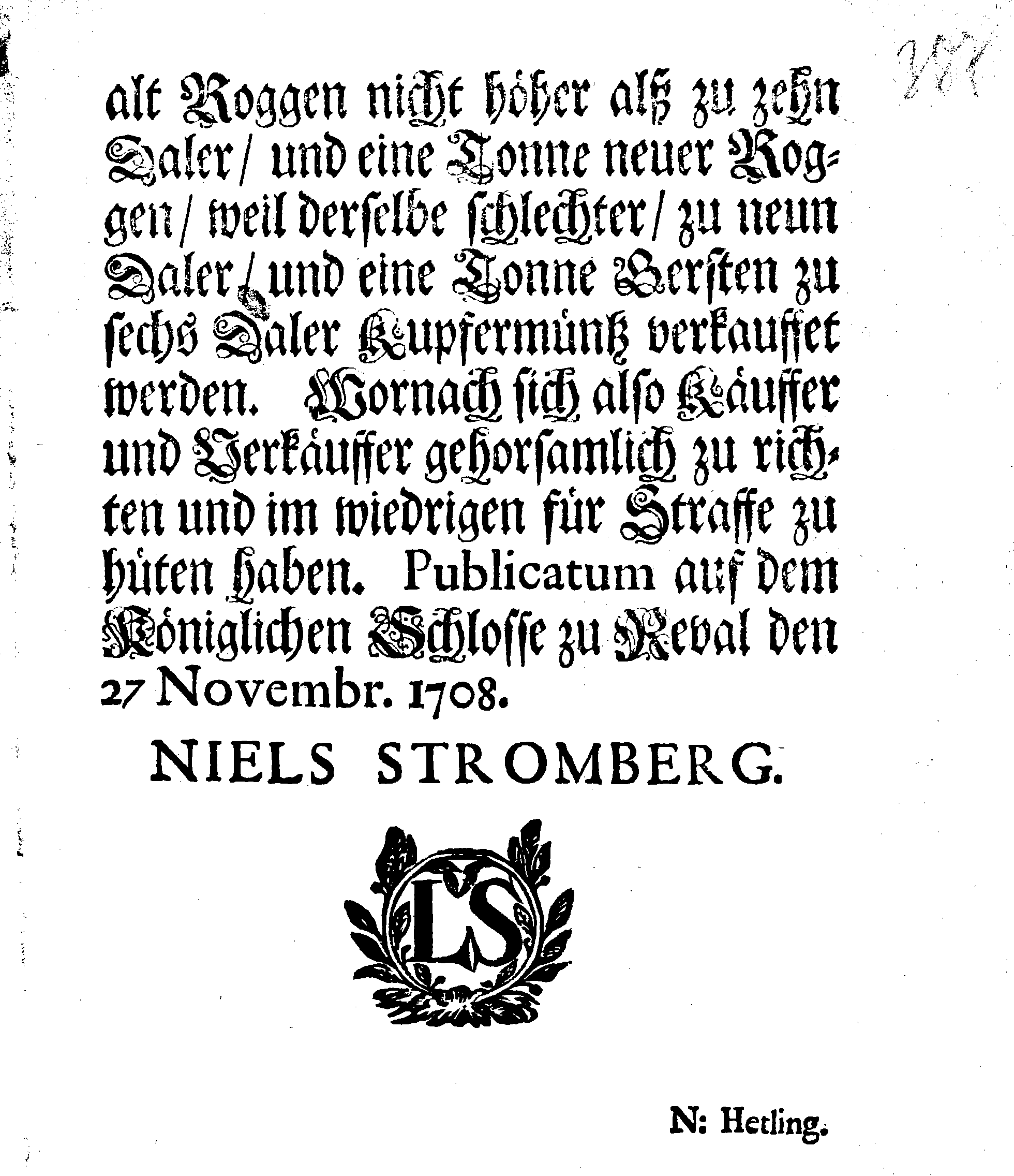 [Nils Strombergi korraldus]