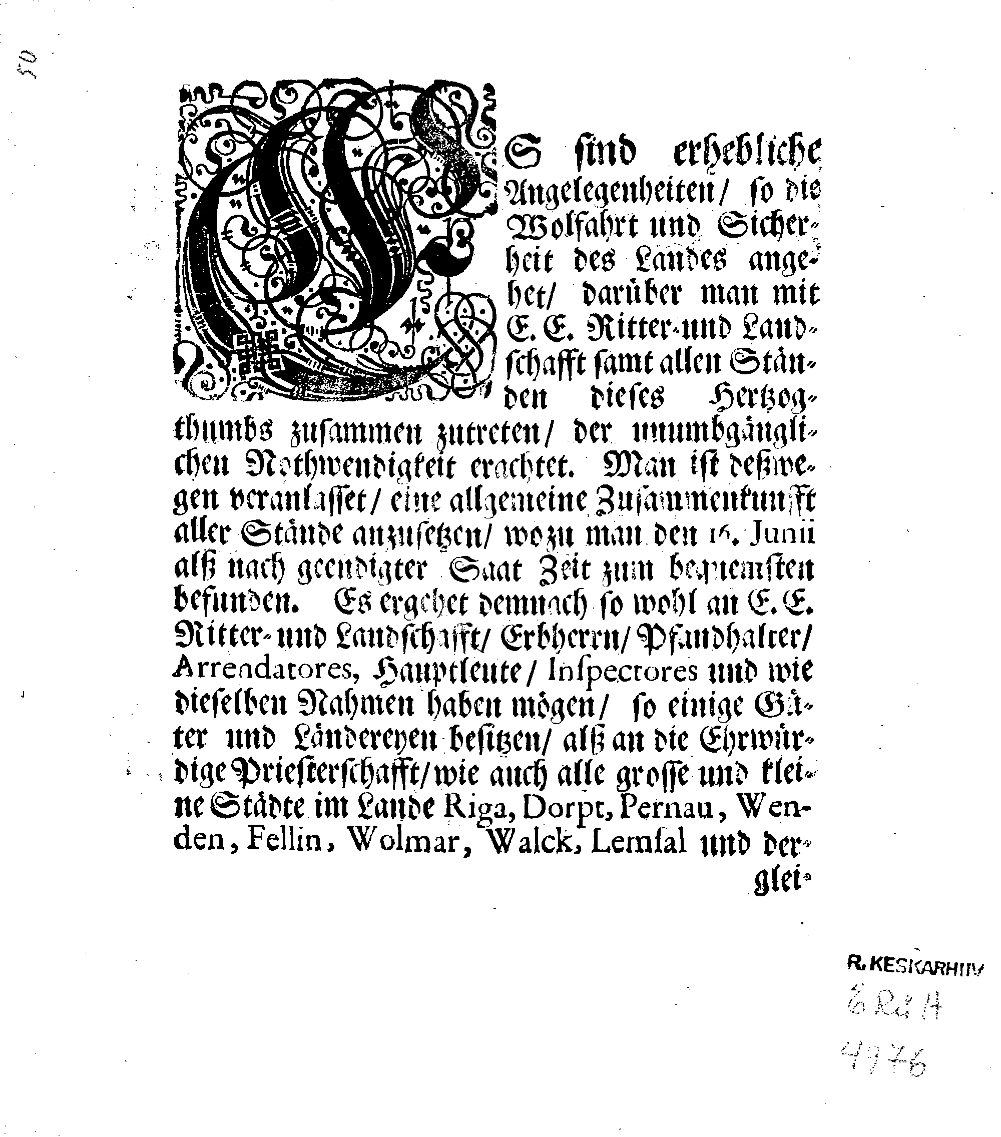 [Erik Dahlberghi korraldus]