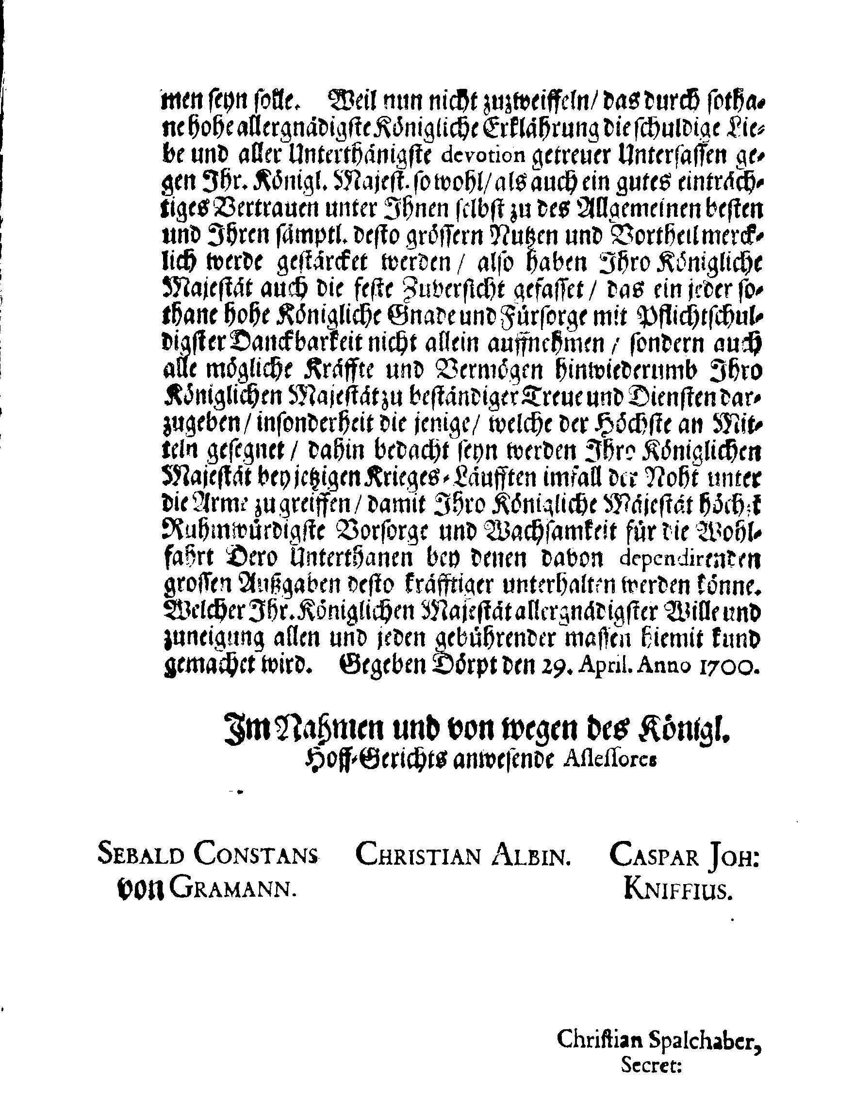 [Liivimaa õuekohtu korraldus]