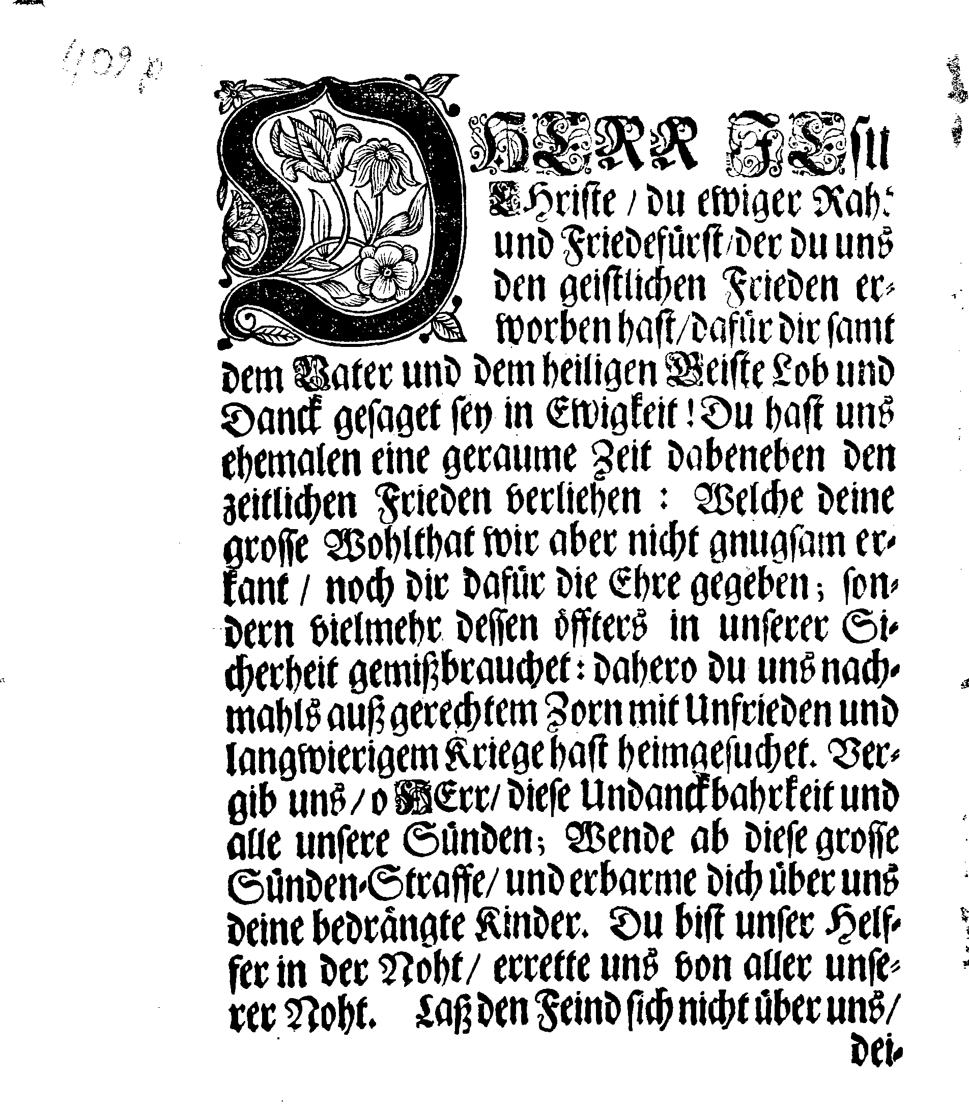 Das GEBET Bey währenden Kriegs-Zeiten