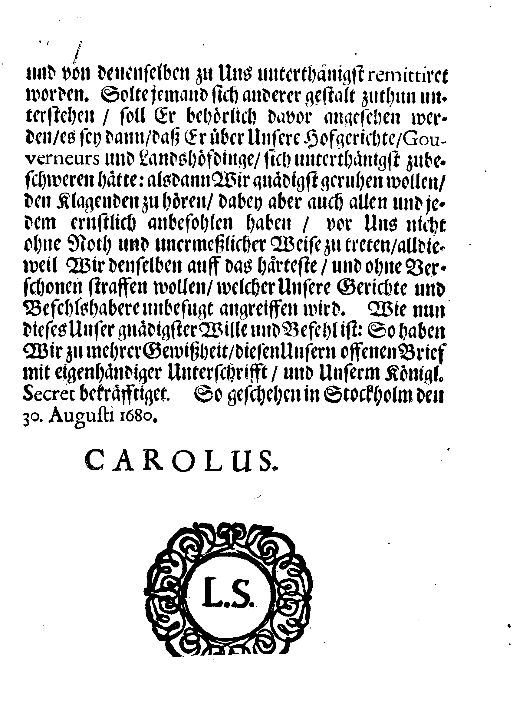Ihrer Königlichen Majestät gnädigste Verordnung, Wornach sich alle Sollicitanten zurichten haben, bevor Sie bey Ihro Königl. Majest. einige Ansuchung thun