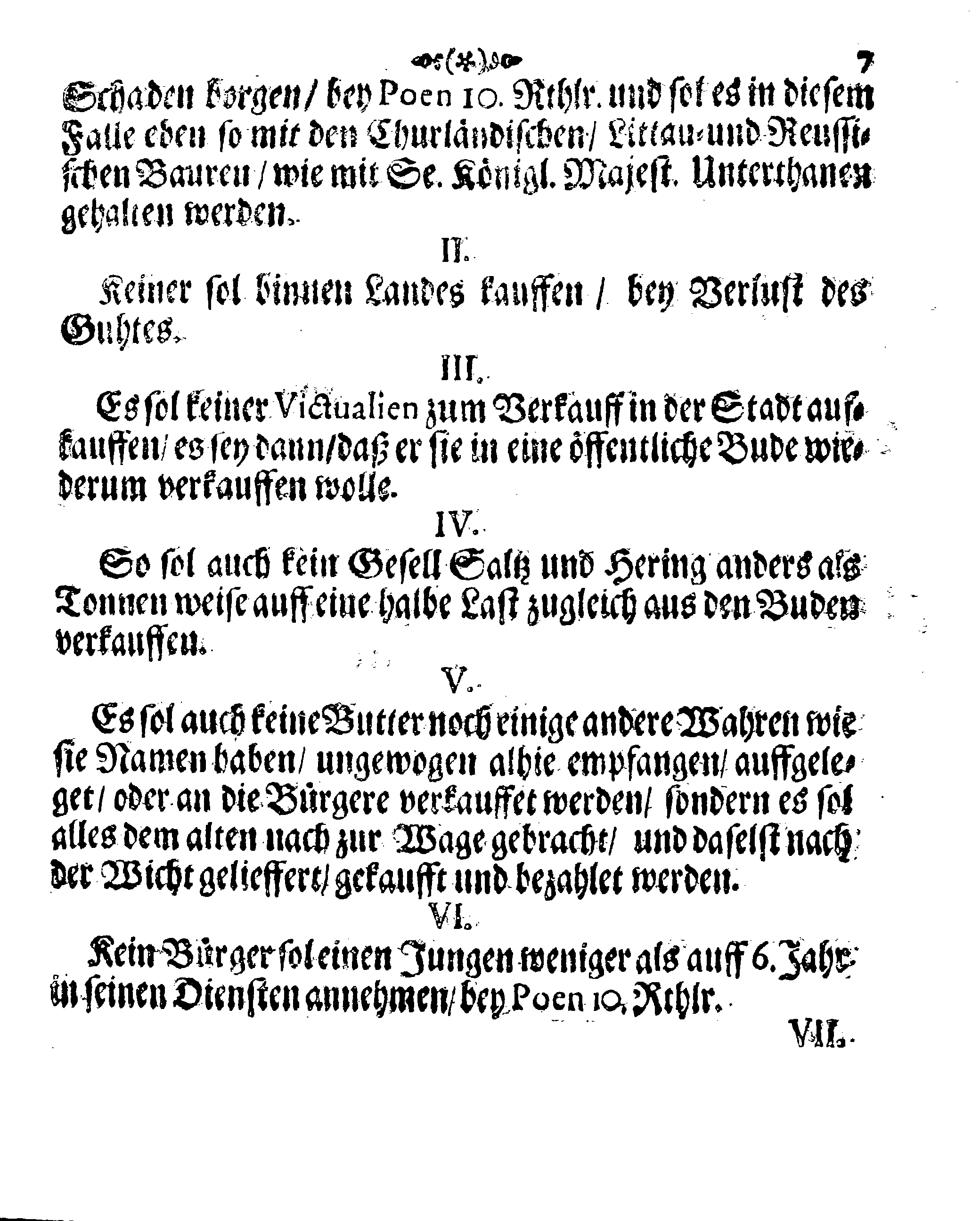 Ihrer Königl. Majest. Neu vermehrte und confirmirte Wette-Ordnung Dero Stadt Riga