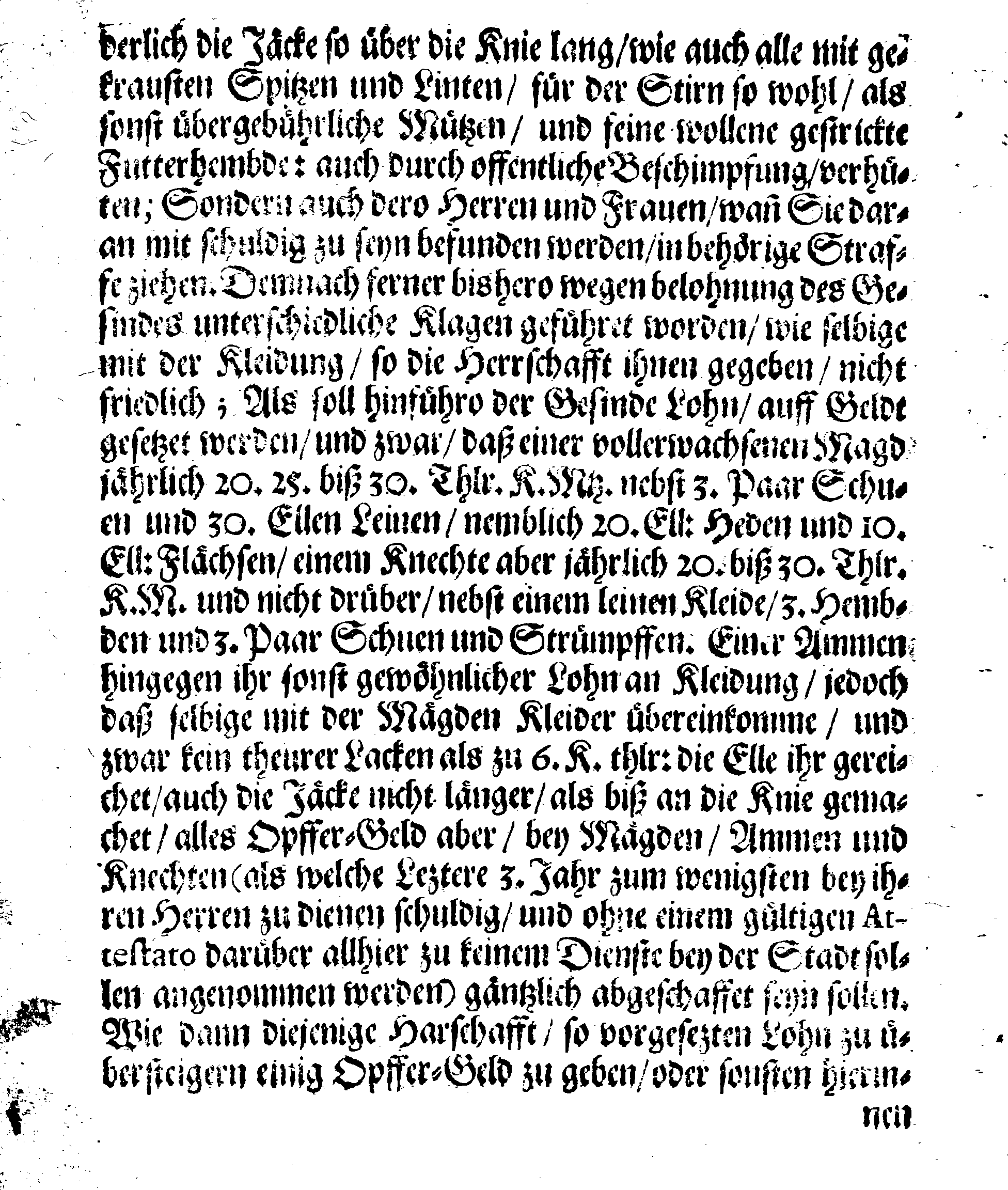 Eines WohlEdlen und Hochweisen Rahts der Königl. Stadt REVAL, Generale Kleider-Ordnung, Wie Dieselbe Anno 1691, mit allgemeiner Bürgerschafft Beliebung abgefasset und publiciret worden