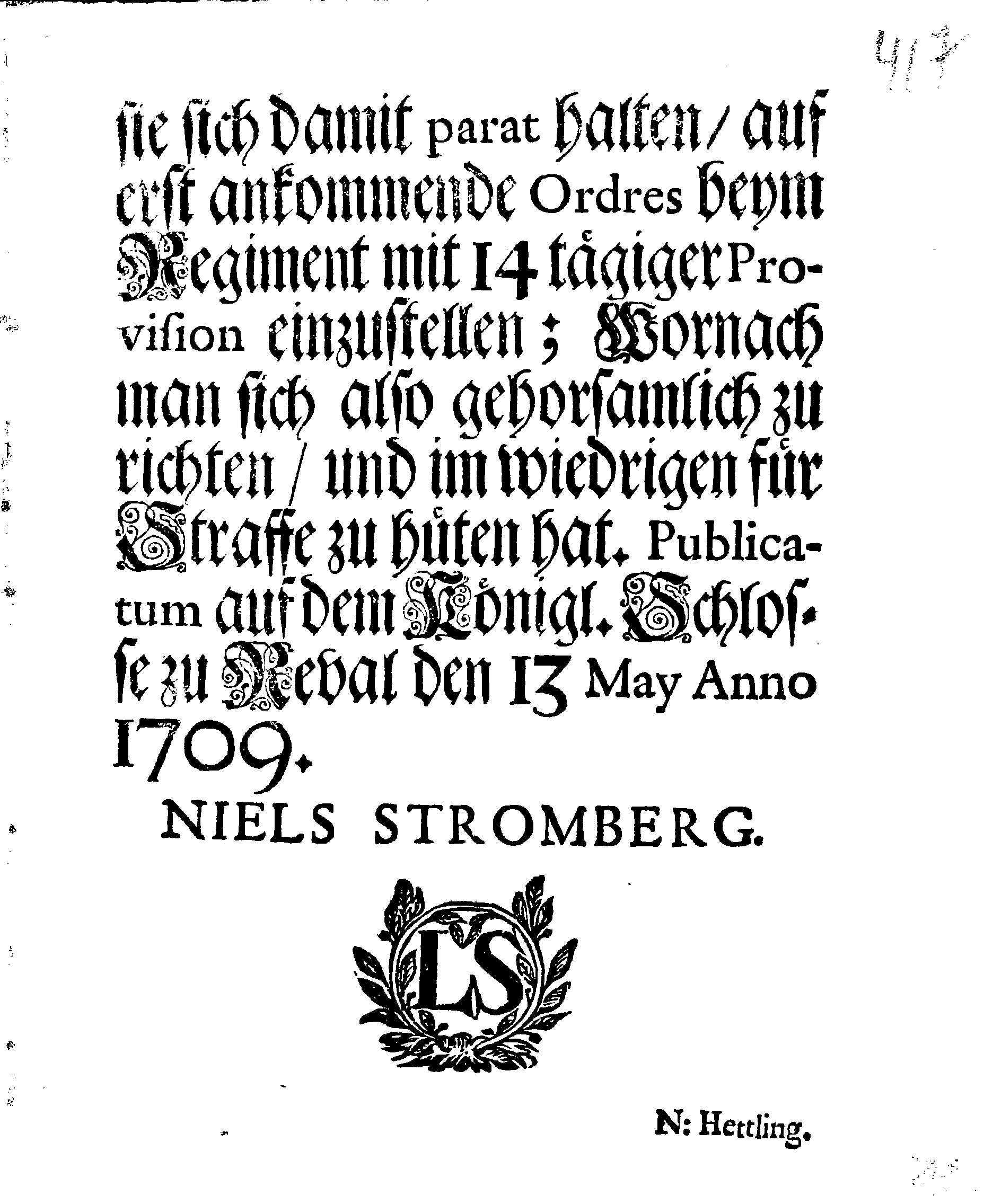 [Nils Strombergi korraldus]