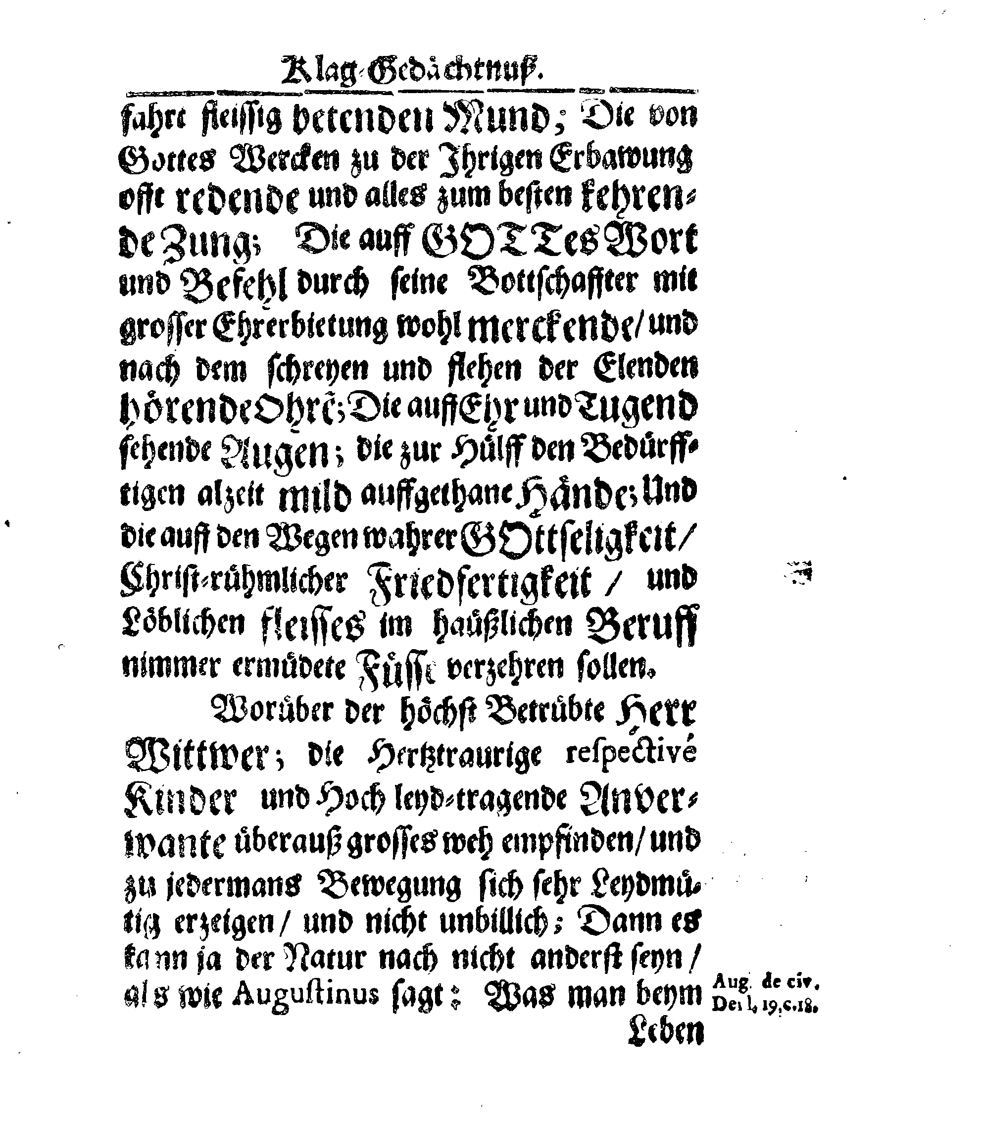 Christ-Gebürliche Klag-Trost- und Ehren-Gedächtniß Der Weyland Hochgebohrnen Gräffin und Frauen, Frauen ANNAE MARGARETHAE WRANGELIN, Gebohren von Haugwitz, Des Höchstgebohren Graffen und Herrn, Herrn CARL-GUSTAV-WRANGELS, … Frau Gemahlin.
