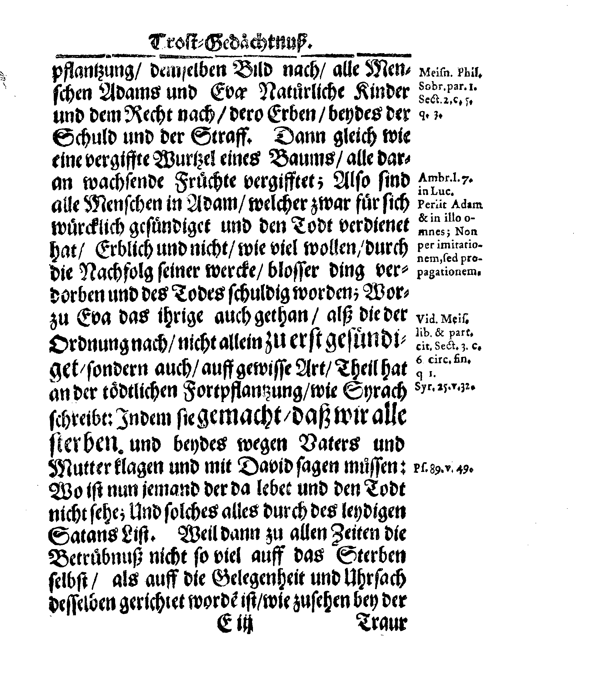 Christ-Gebürliche Klag-Trost- und Ehren-Gedächtniß Der Weyland Hochgebohrnen Gräffin und Frauen, Frauen ANNAE MARGARETHAE WRANGELIN, Gebohren von Haugwitz, Des Höchstgebohren Graffen und Herrn, Herrn CARL-GUSTAV-WRANGELS, … Frau Gemahlin.