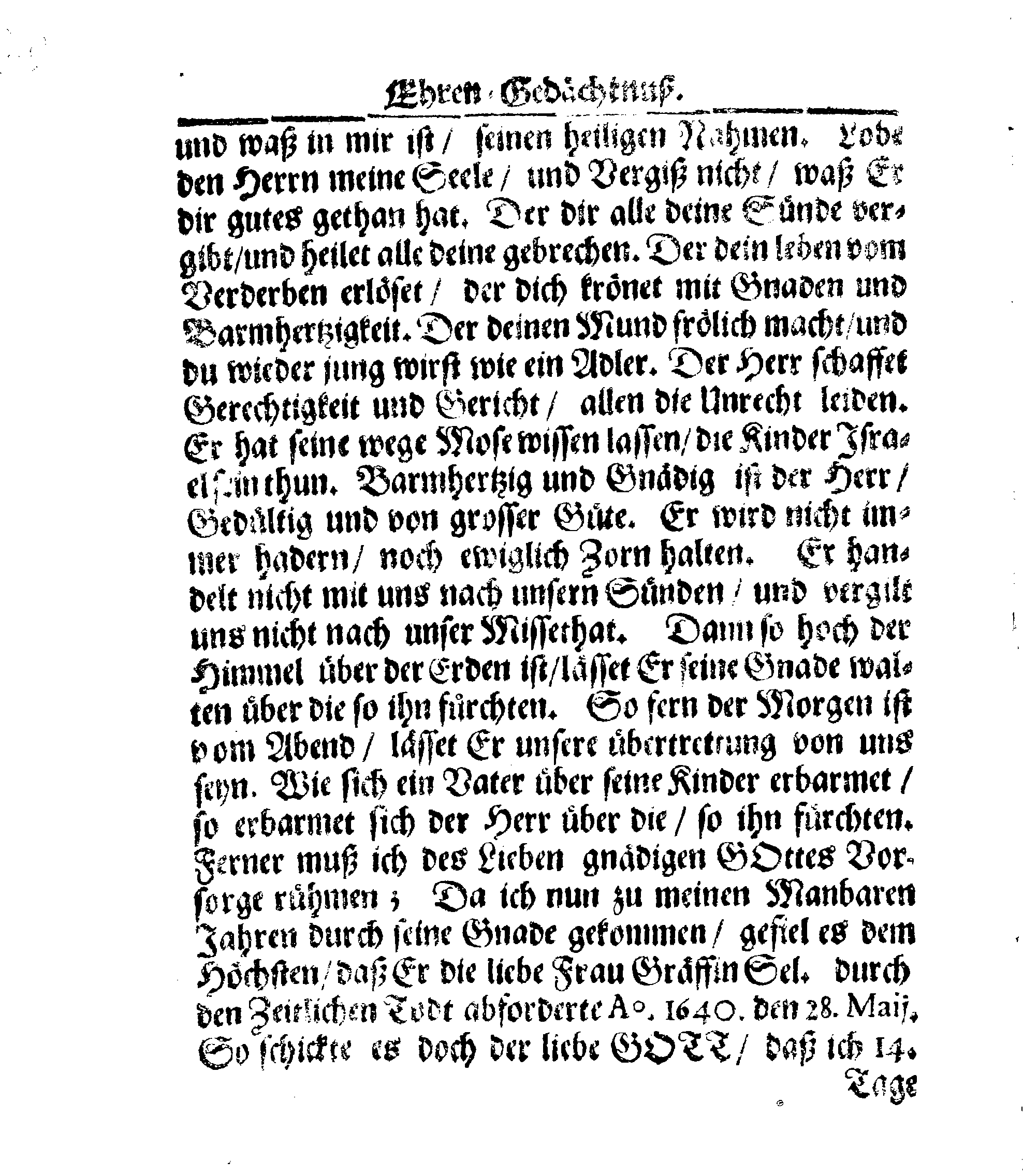 Christ-Gebürliche Klag-Trost- und Ehren-Gedächtniß Der Weyland Hochgebohrnen Gräffin und Frauen, Frauen ANNAE MARGARETHAE WRANGELIN, Gebohren von Haugwitz, Des Höchstgebohren Graffen und Herrn, Herrn CARL-GUSTAV-WRANGELS, … Frau Gemahlin.