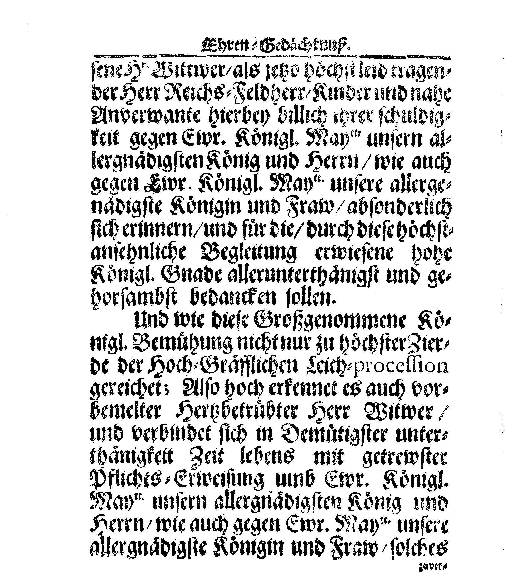 Christ-Gebürliche Klag-Trost- und Ehren-Gedächtniß Der Weyland Hochgebohrnen Gräffin und Frauen, Frauen ANNAE MARGARETHAE WRANGELIN, Gebohren von Haugwitz, Des Höchstgebohren Graffen und Herrn, Herrn CARL-GUSTAV-WRANGELS, … Frau Gemahlin.
