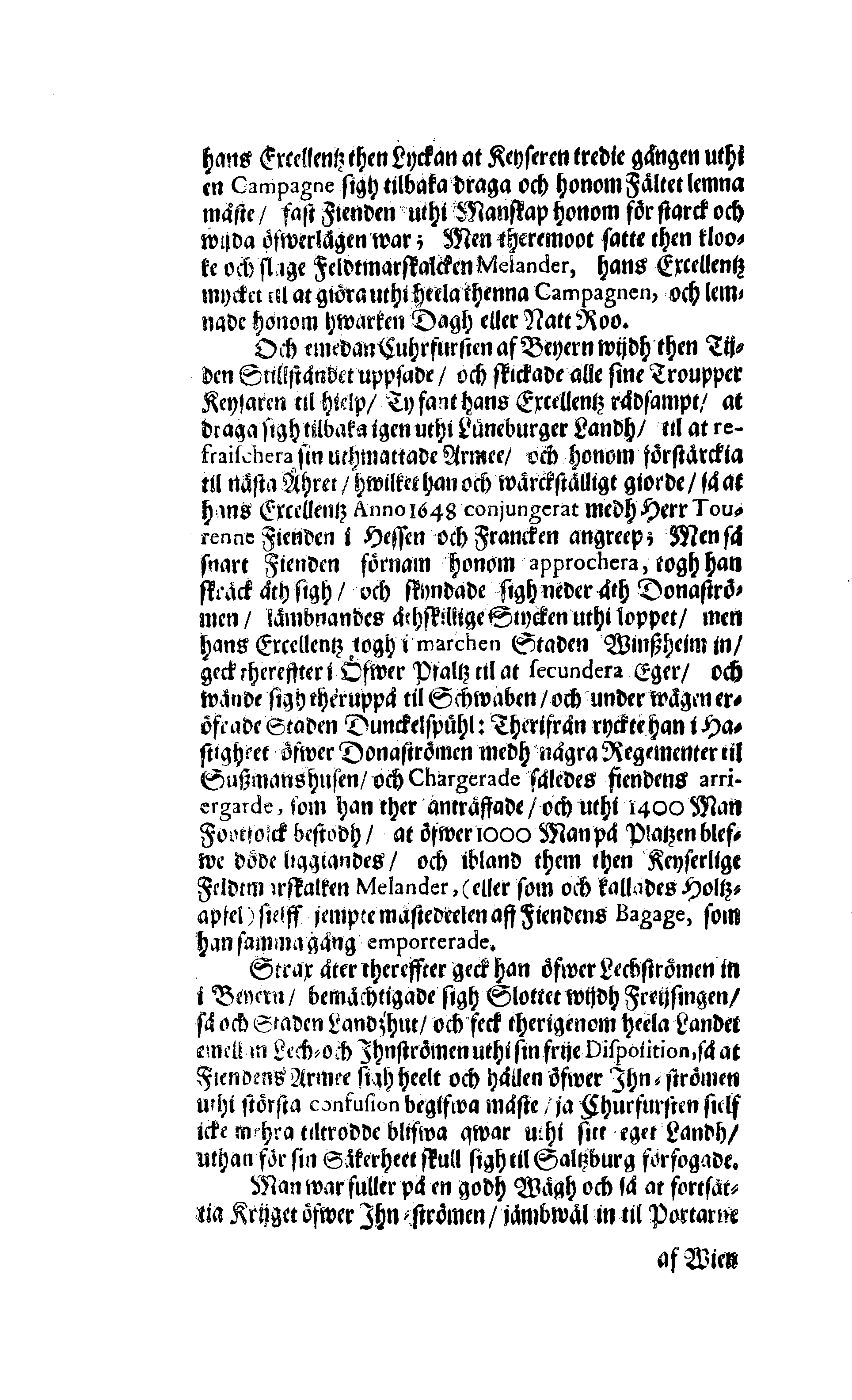 Der Sehl. Seelen hertzliche Dancksagung; das GOtt in so vielen Gefährlichkeitten selbe so gnädig bewahret und den entseelten Cörper auß abgelegenen Orten zu seiner Ruhekammer hat kommen lassen wollen. Welche auß Des Weilandt Erleuchteten und Hochgebohrnen Graffen und Herren, H. Carol Gustaff Wrangels, … Hochansehnliche LeichBegänckniß, den 1. Decembr. Anno 1680. gehalten, in einer Traur-Music, auss unterthäniger Schuldigkeit, gesungen und abgefaßet von einen alten Domestiquen Diener