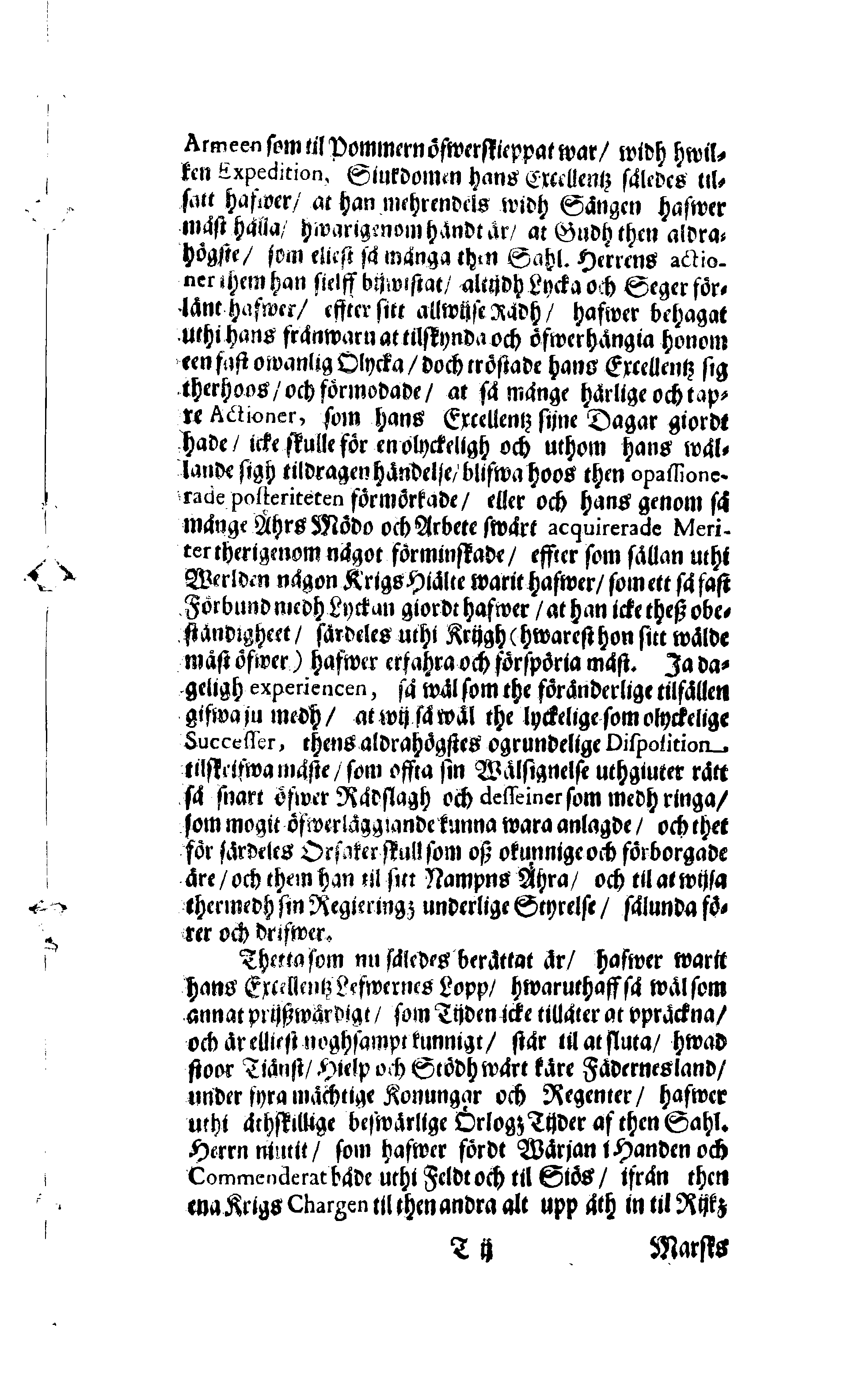 Der Sehl. Seelen hertzliche Dancksagung; das GOtt in so vielen Gefährlichkeitten selbe so gnädig bewahret und den entseelten Cörper auß abgelegenen Orten zu seiner Ruhekammer hat kommen lassen wollen. Welche auß Des Weilandt Erleuchteten und Hochgebohrnen Graffen und Herren, H. Carol Gustaff Wrangels, … Hochansehnliche LeichBegänckniß, den 1. Decembr. Anno 1680. gehalten, in einer Traur-Music, auss unterthäniger Schuldigkeit, gesungen und abgefaßet von einen alten Domestiquen Diener