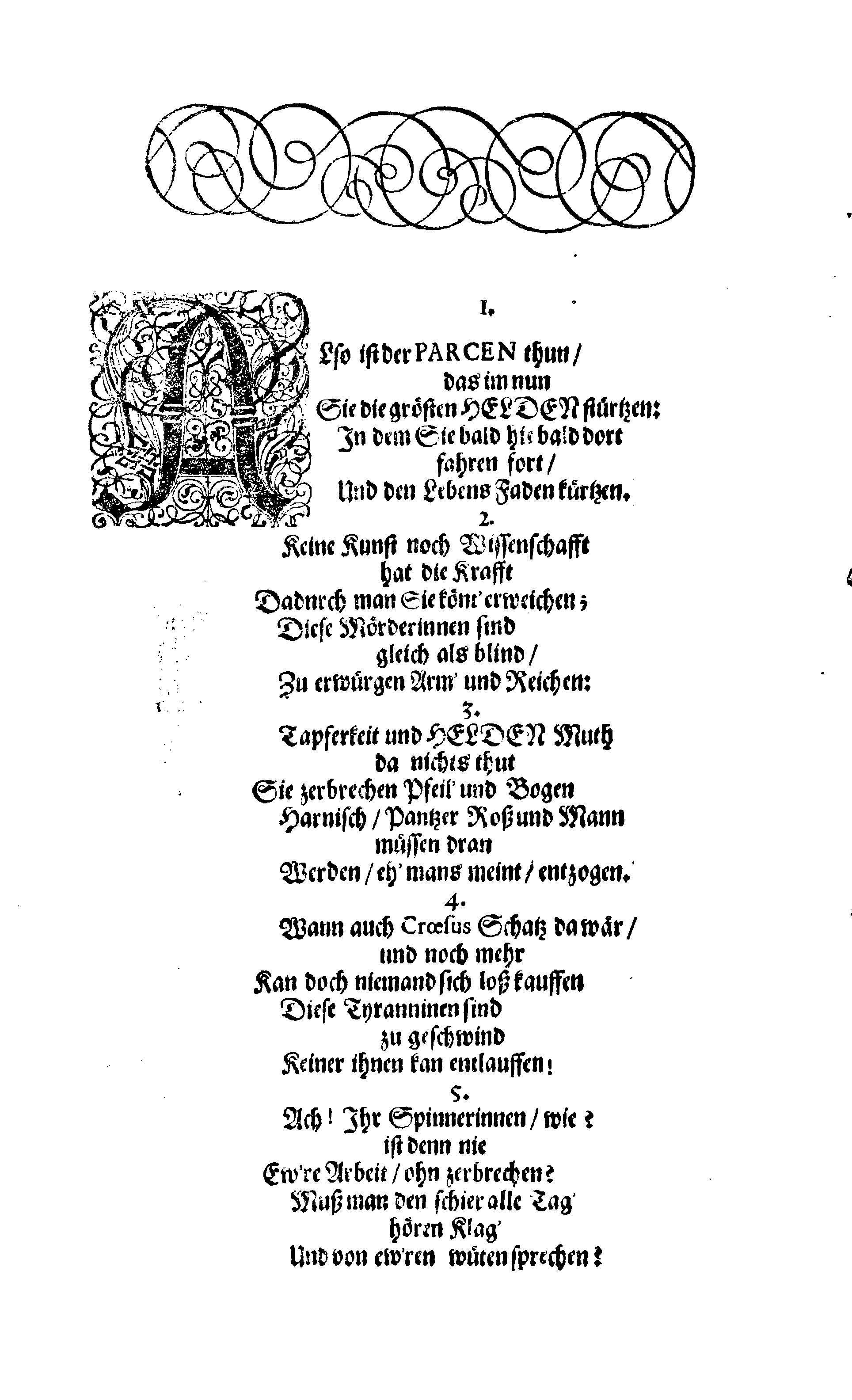 Der Sehl. Seelen hertzliche Dancksagung; das GOtt in so vielen Gefährlichkeitten selbe so gnädig bewahret und den entseelten Cörper auß abgelegenen Orten zu seiner Ruhekammer hat kommen lassen wollen. Welche auß Des Weilandt Erleuchteten und Hochgebohrnen Graffen und Herren, H. Carol Gustaff Wrangels, … Hochansehnliche LeichBegänckniß, den 1. Decembr. Anno 1680. gehalten, in einer Traur-Music, auss unterthäniger Schuldigkeit, gesungen und abgefaßet von einen alten Domestiquen Diener