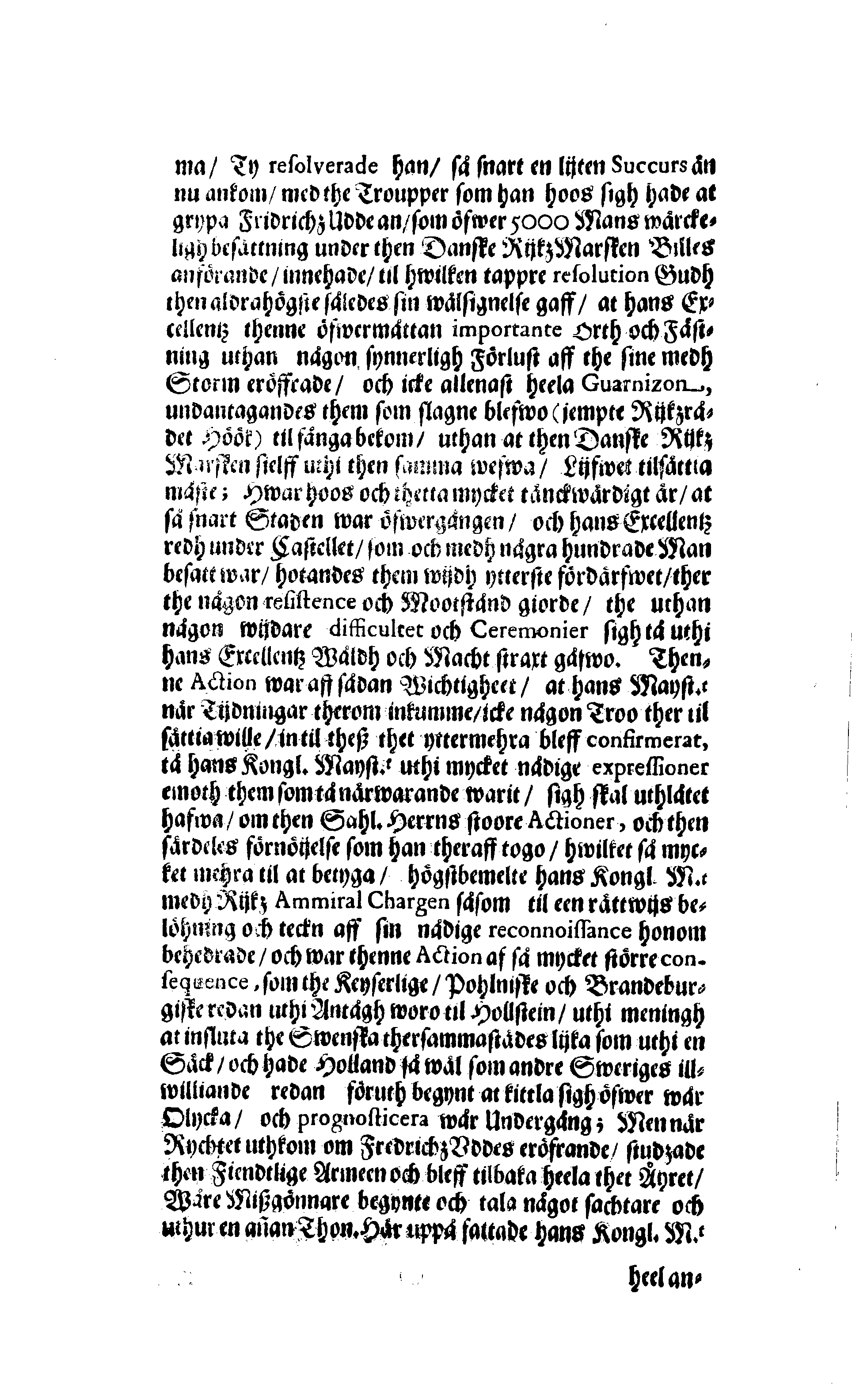 Här är Groo, i Döden Roo Och hwyla fölger upå Nöda, THER finna wij wår deel och boo När wij upstå ifrå the Döda. Förestält uthi Een Christelig Predikan Hwilken Tå … Herr CARL GUSTAF WRANGEL, … Medh stoor och wederbörligh solennitet wardt begrafwen … Uthi Stockholm och Kongl. Riddare Kyrckia … Åhret 1680 the 21 September