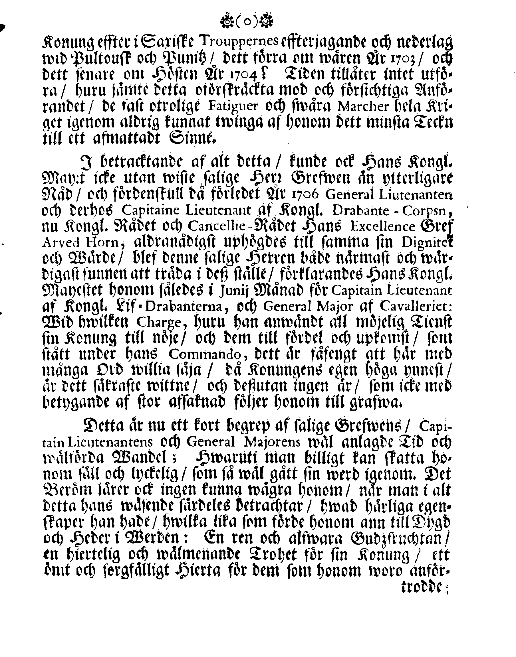 Höga Guds Barnas Tanckar, Då Hans Kongl. Maij:tz wår Allernådigste KONUNGS Fordom, Troo Man, Capitaine Lieutenant af des Lijf-Drabanter och General Major af Cavallerie, Den Högwälborne Herren och Grefwen, Grefwe CARL WRANGEL, … Blef med Christelige Ceremonier begrafwen uthi Kyrckian i Ketzschav i Sachsen