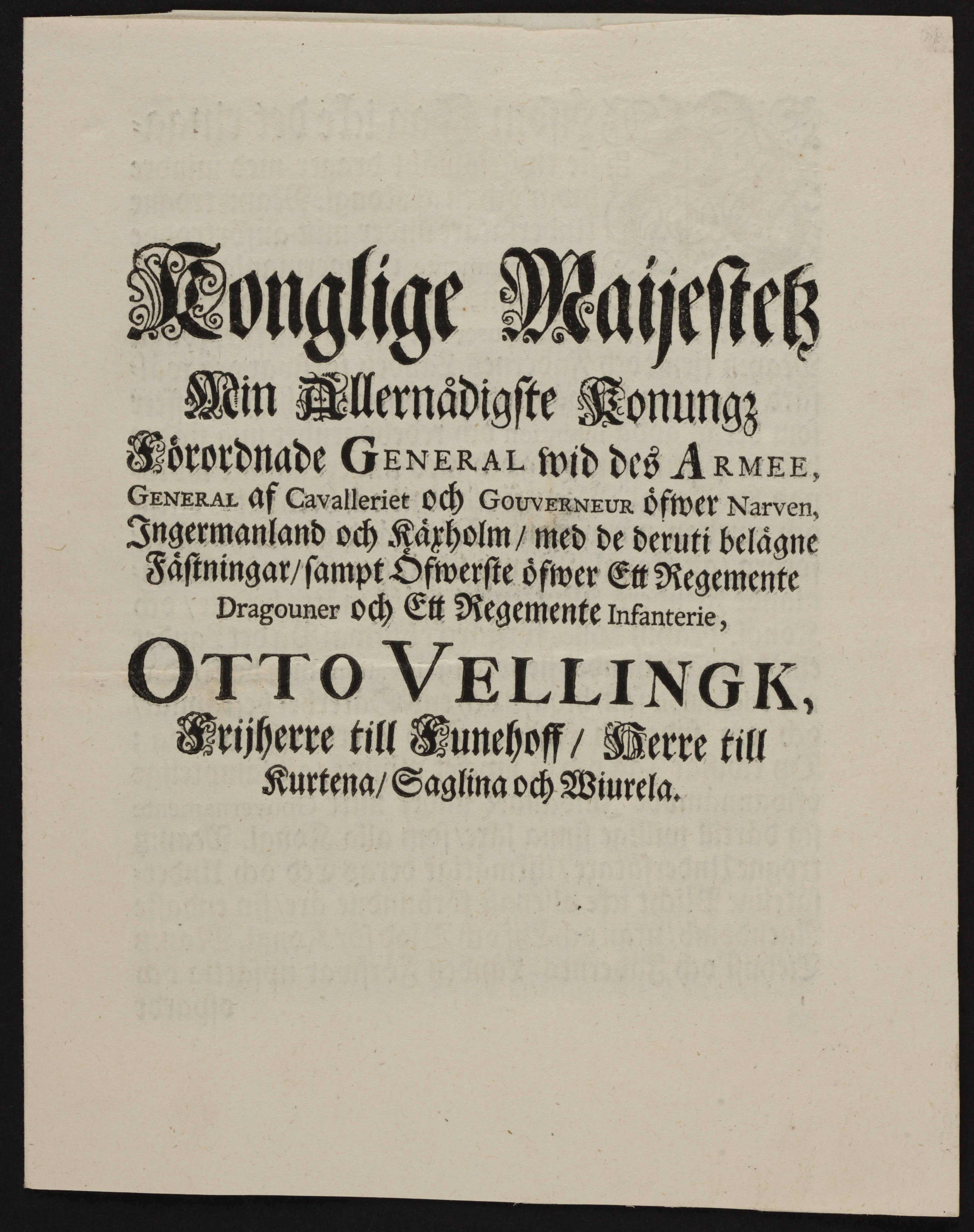 [Otto Vellingki korraldus]