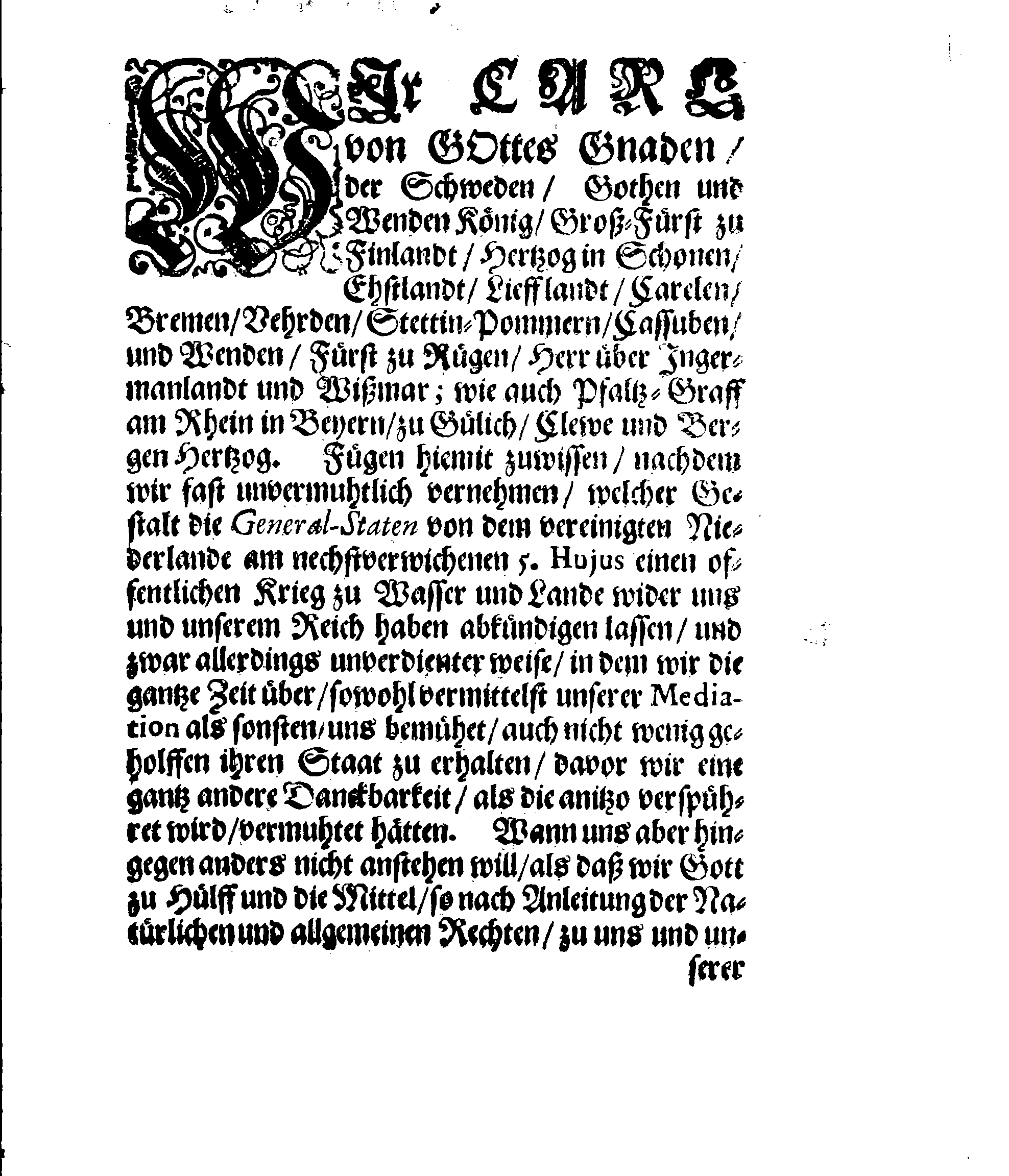 [Kuningas Karl XI korraldus]