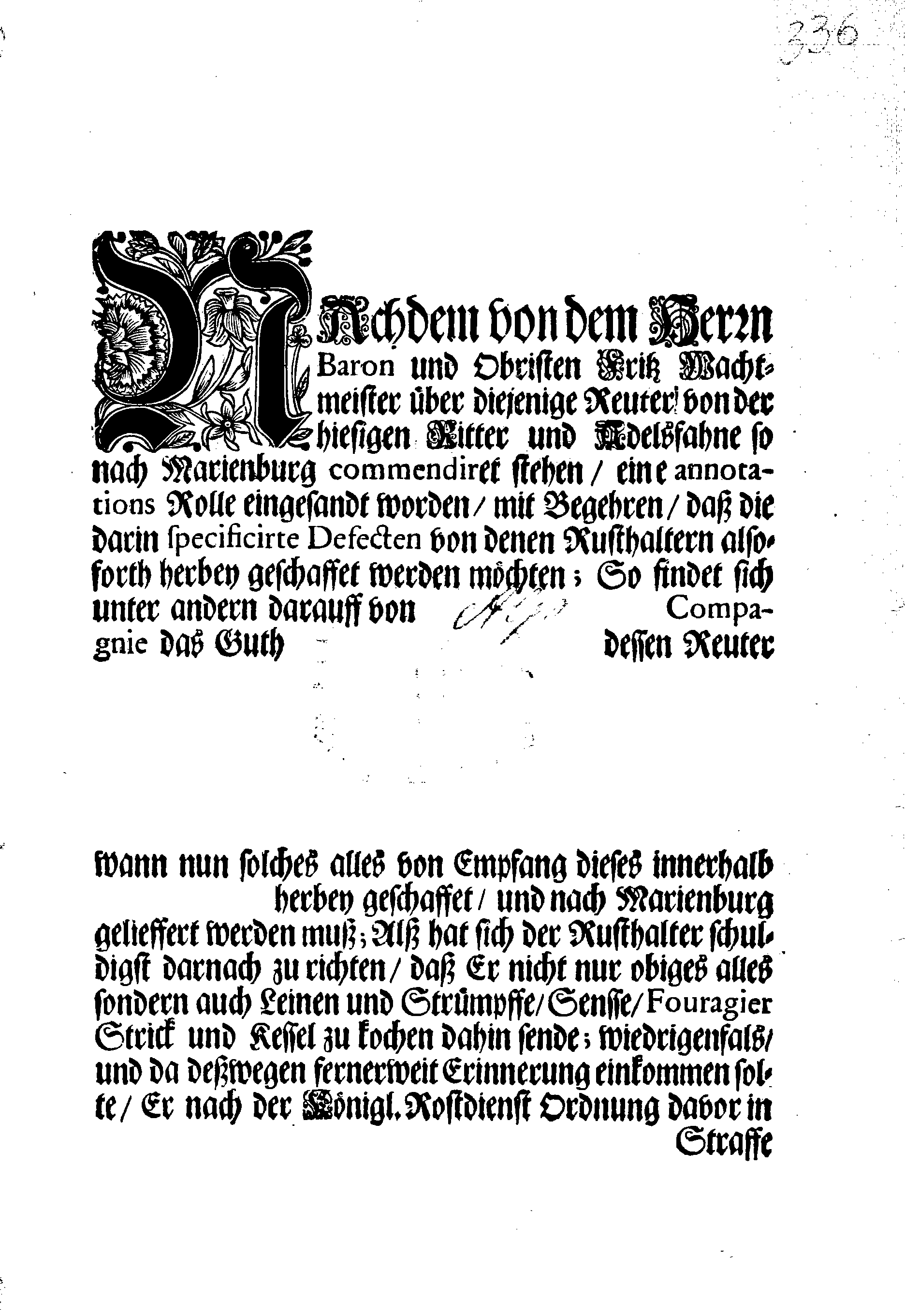 [Axel Julius De la Gardie korraldus]