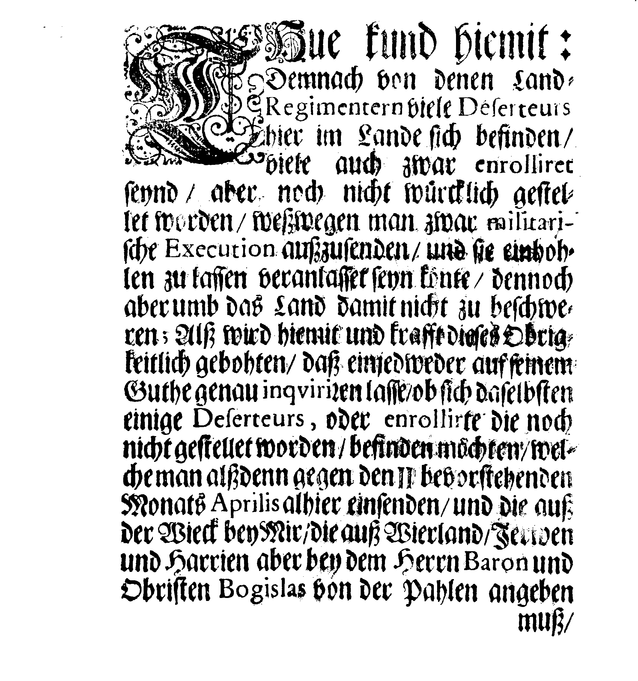 [Wolmar Anton von Schlippenbachi korraldus]