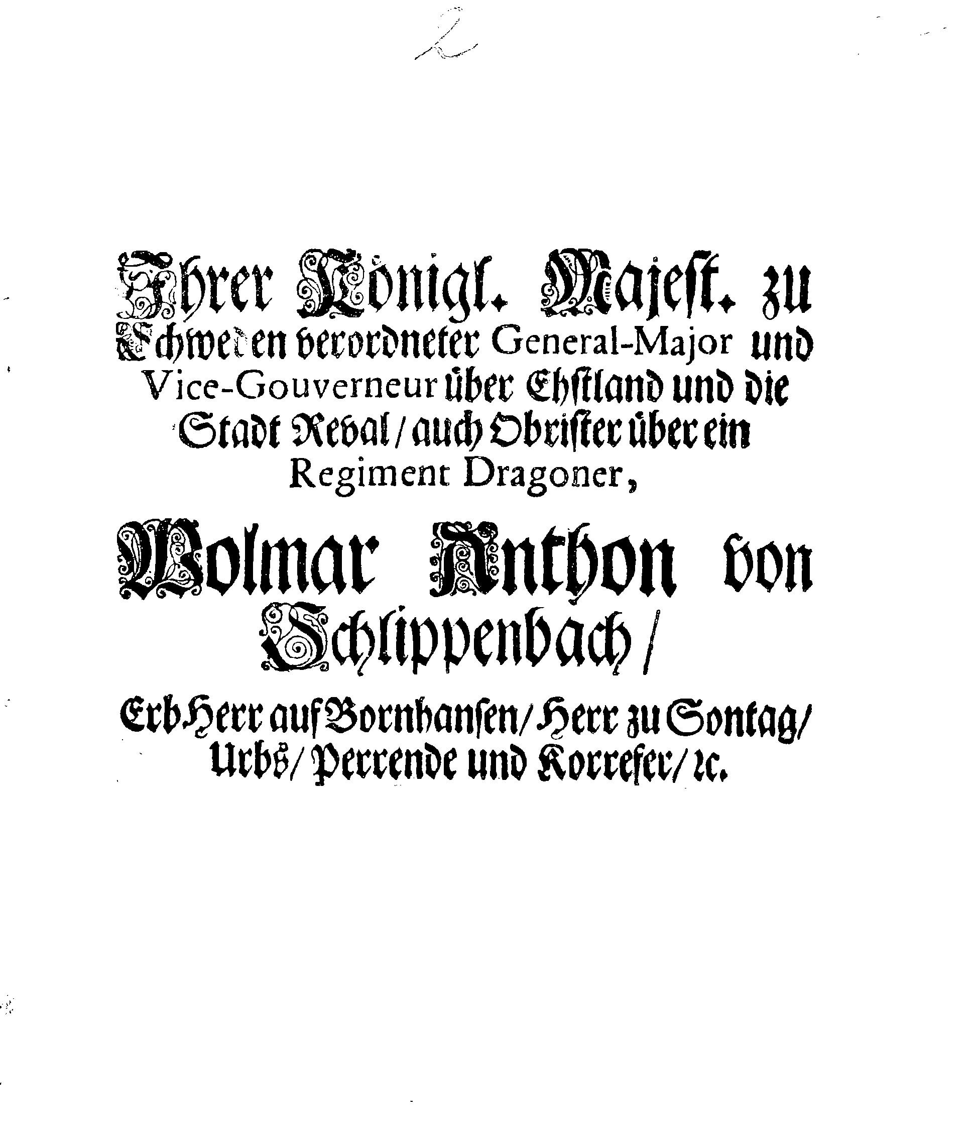 [Wolmar Anton von Schlippenbachi korraldus]