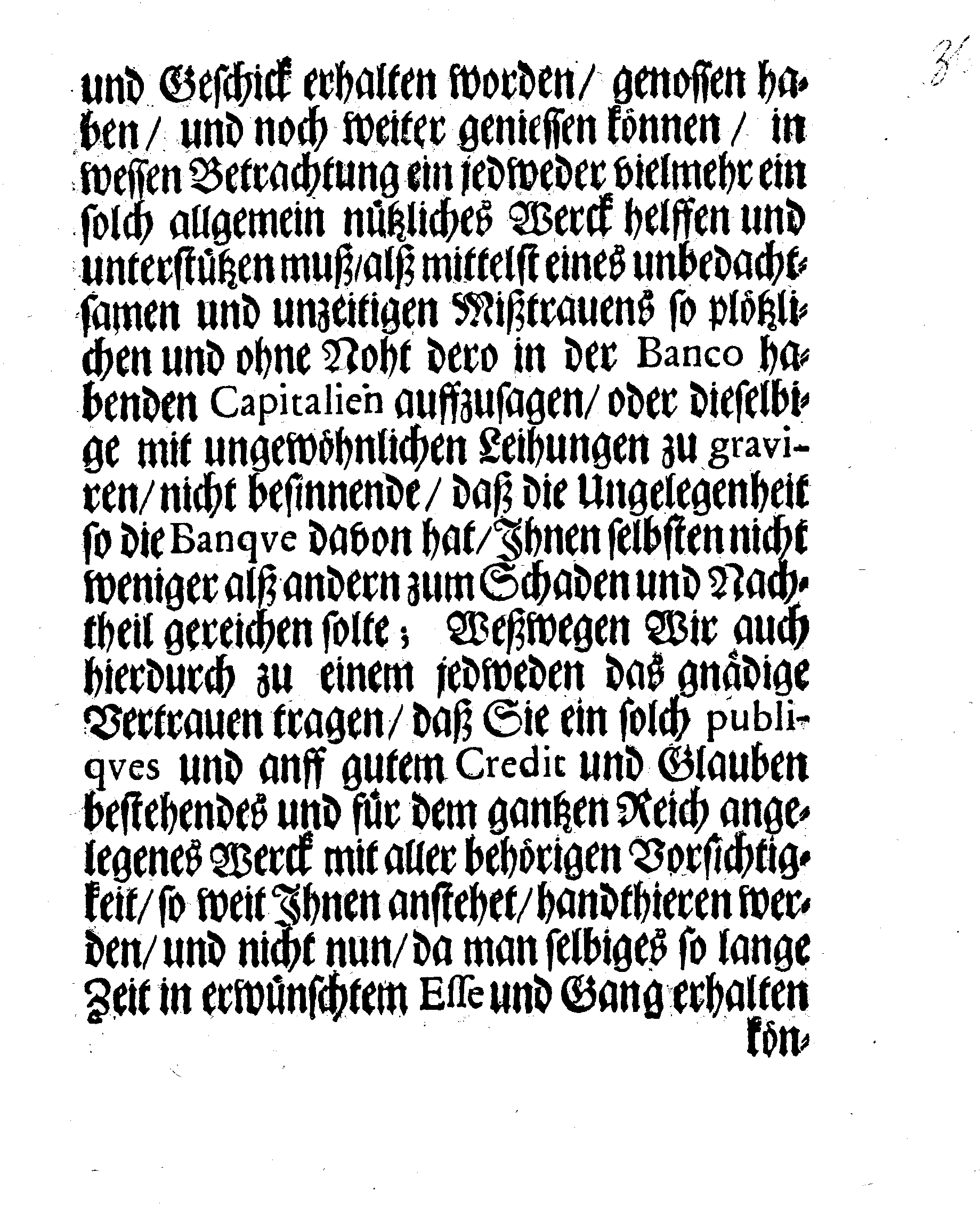 Ihrer Königl. Majest. PLACAT Und Versicherung Wegen des Banco-Wesens.