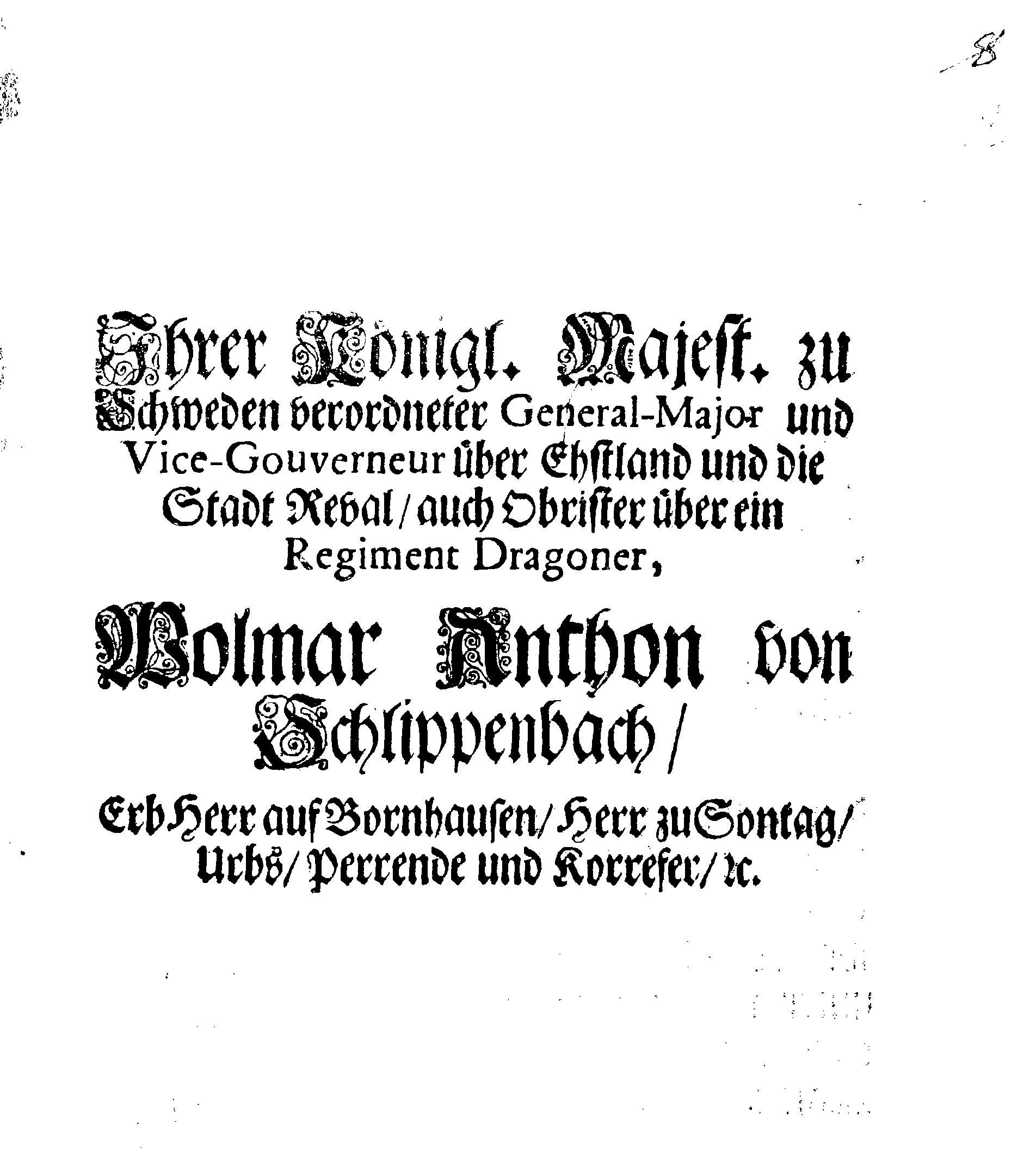 [Wolmar Anton von Schlippenbachi korraldus]