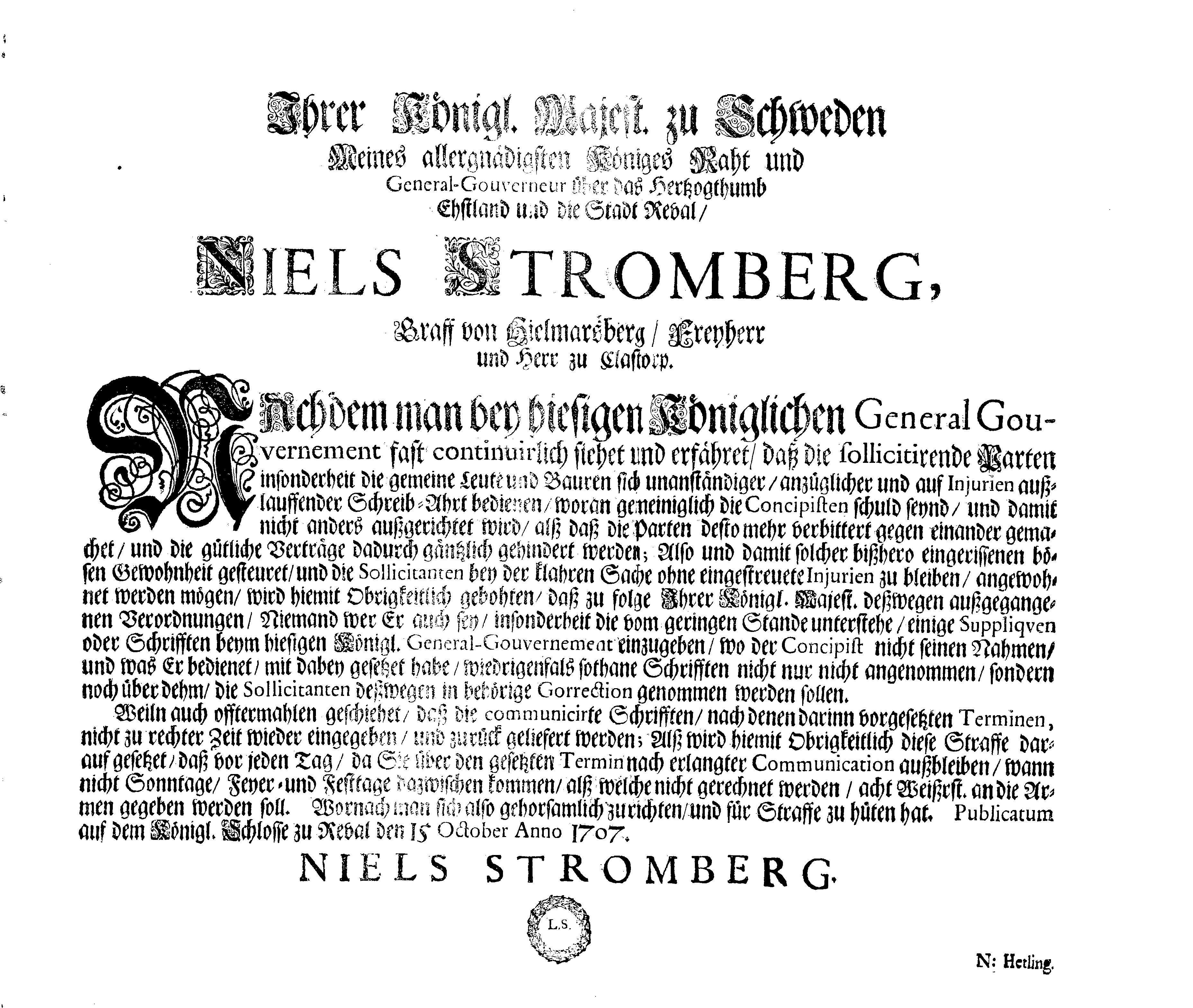 [Nils Strombergi korraldus]