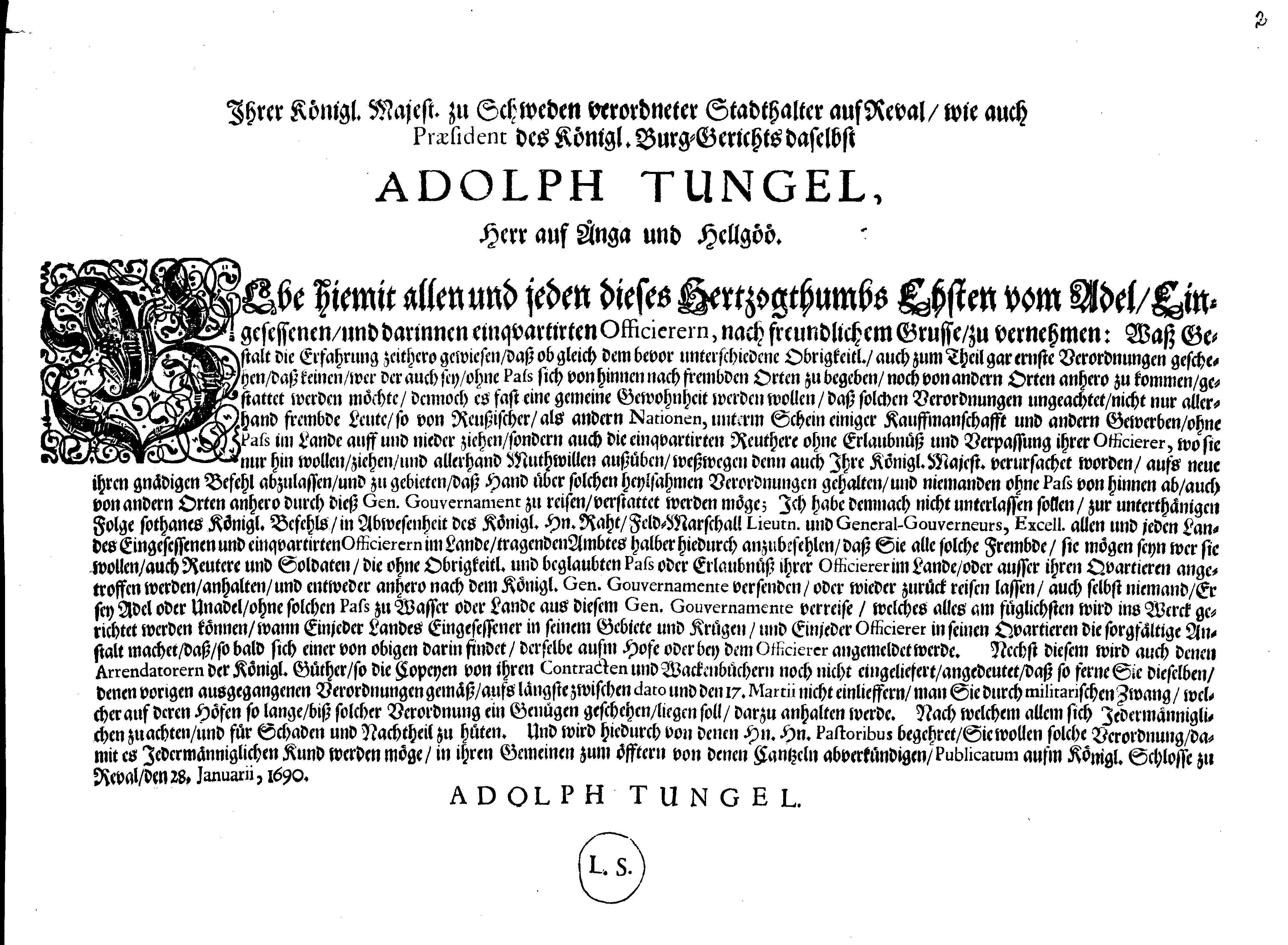 [Adolf Tungeli korraldus]