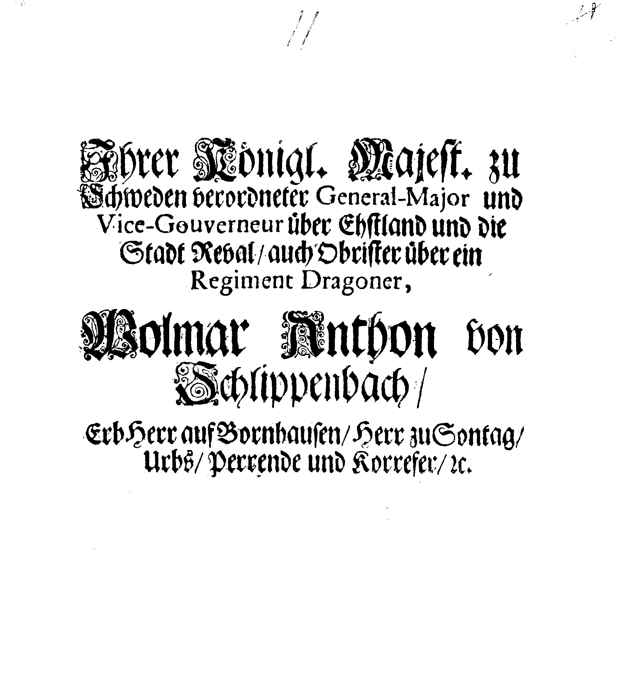 [Wolmar Anton von Schlippenbachi korraldus]