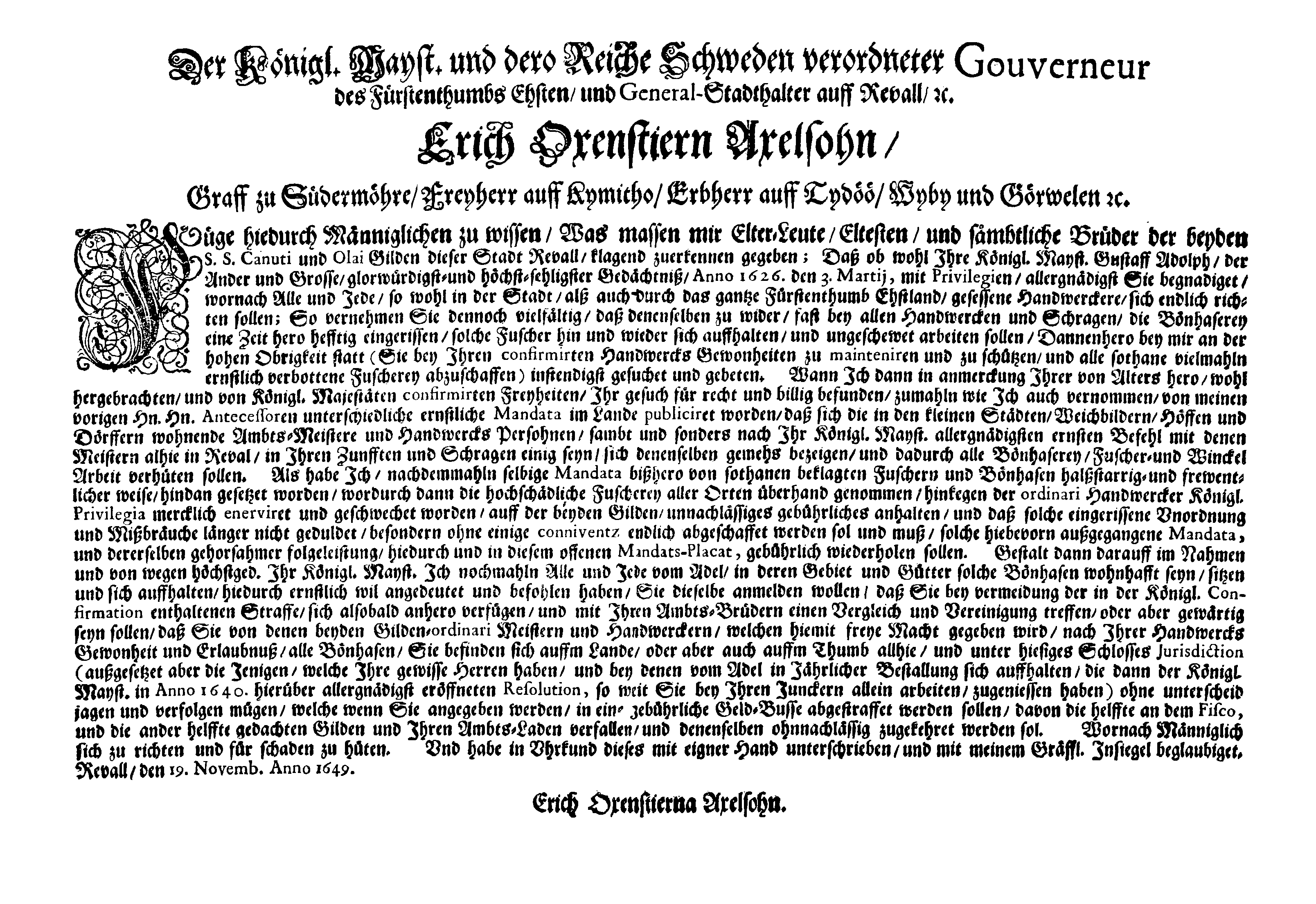 [Erik Axelsson Oxenstierna korraldus]