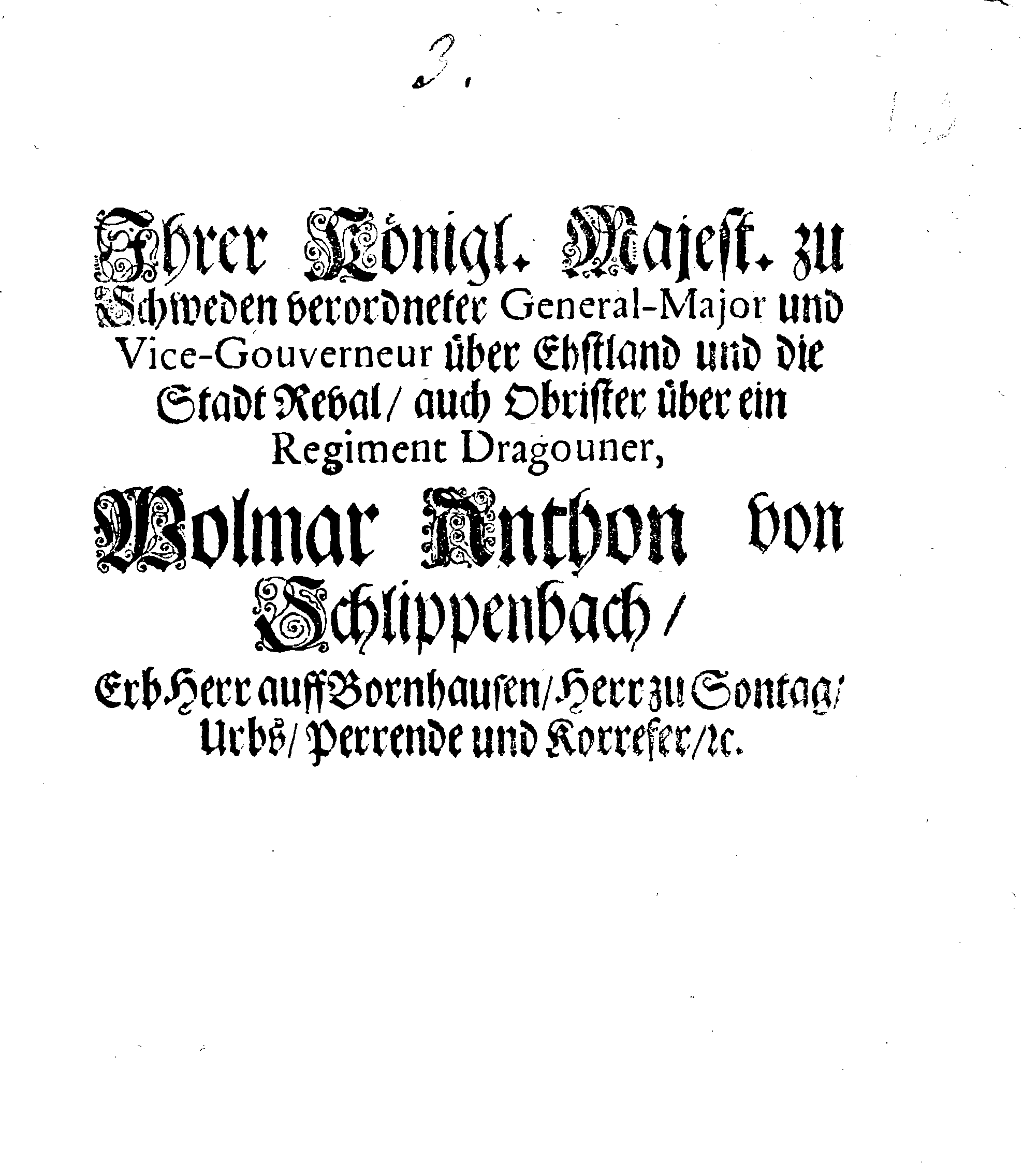 [Wolmar Anton von Schlippenbachi korraldus]