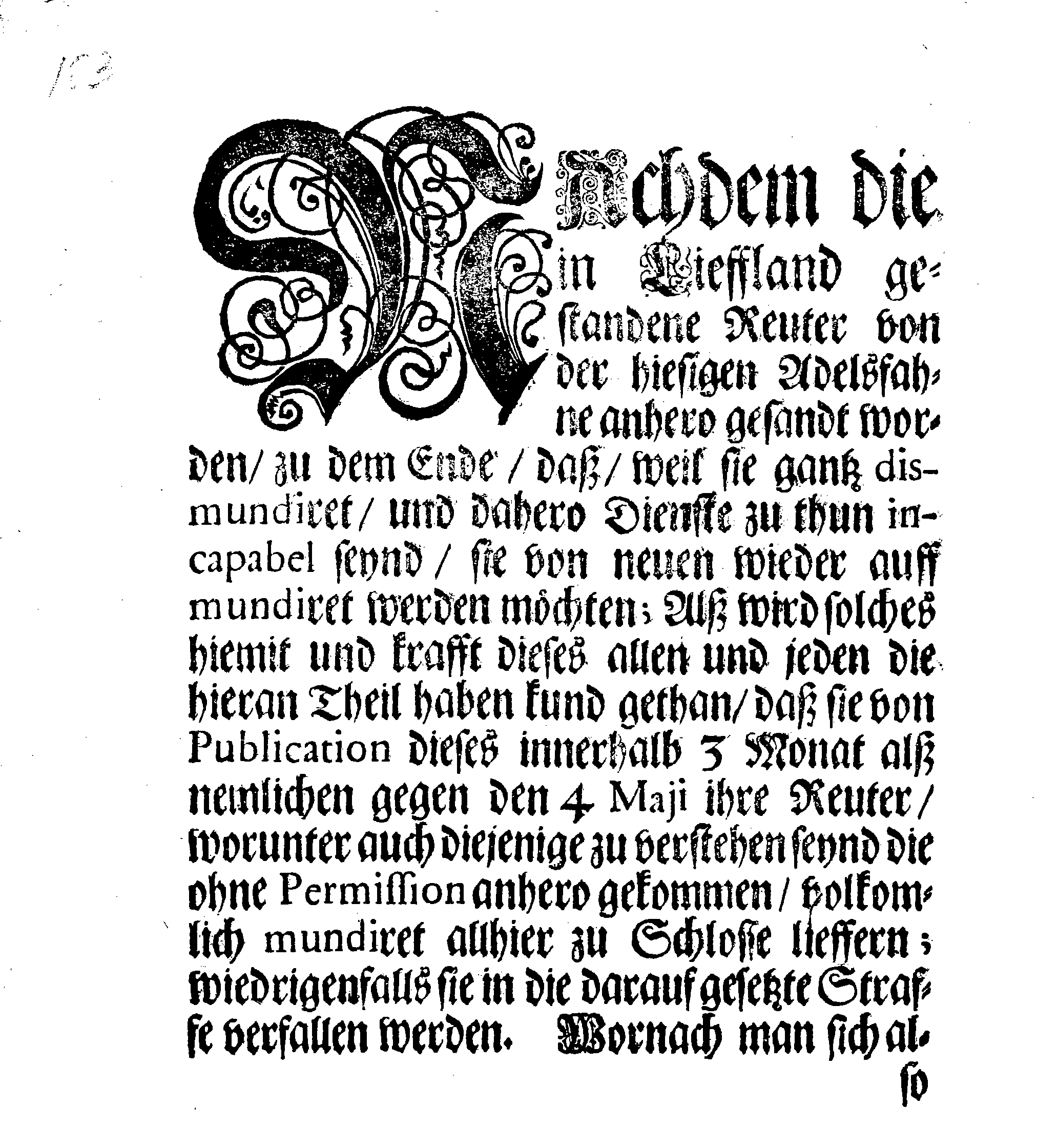 [Wolmar Anton von Schlippenbachi korraldus]