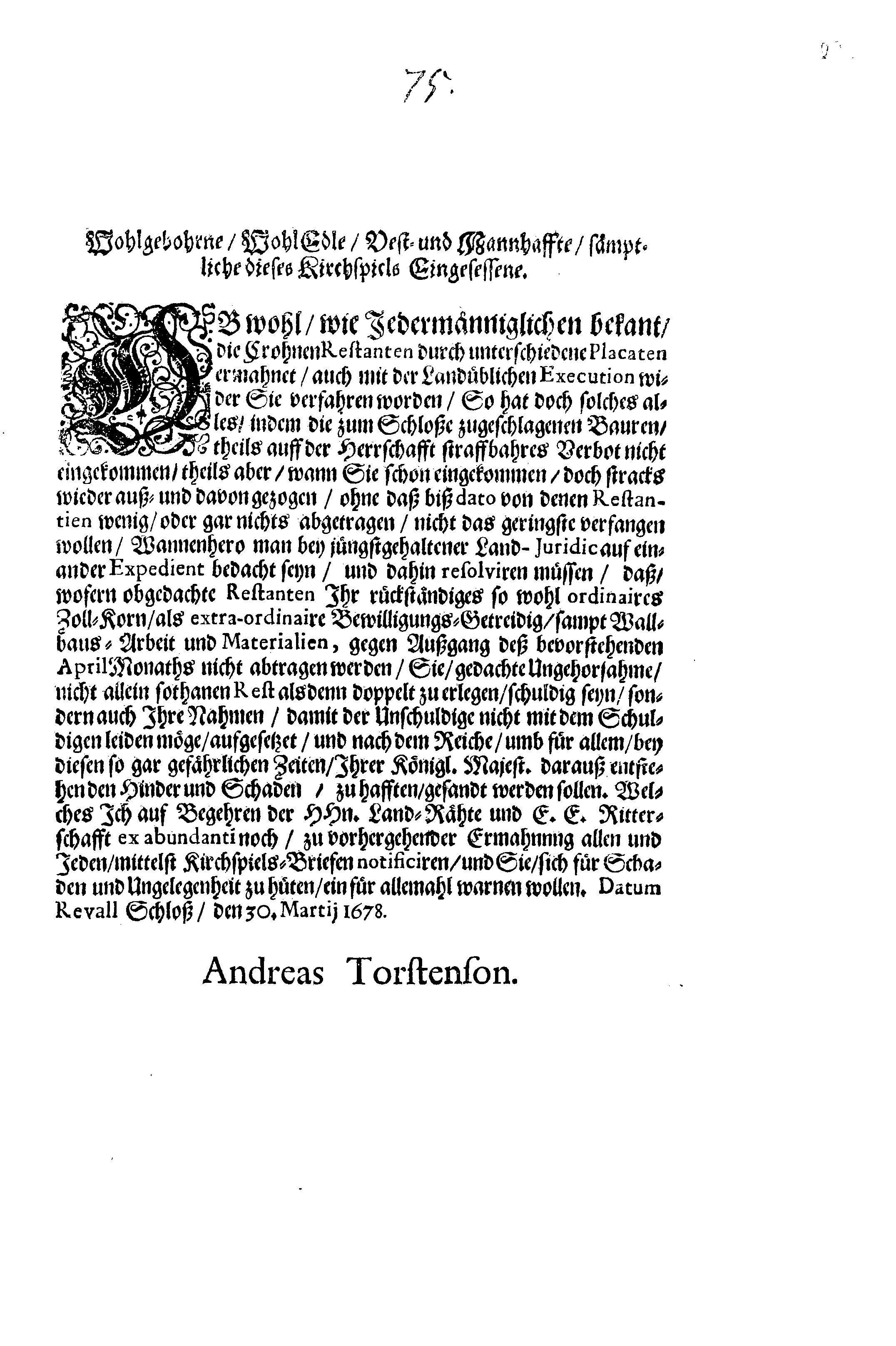 [Anders Torstenssoni korraldus]