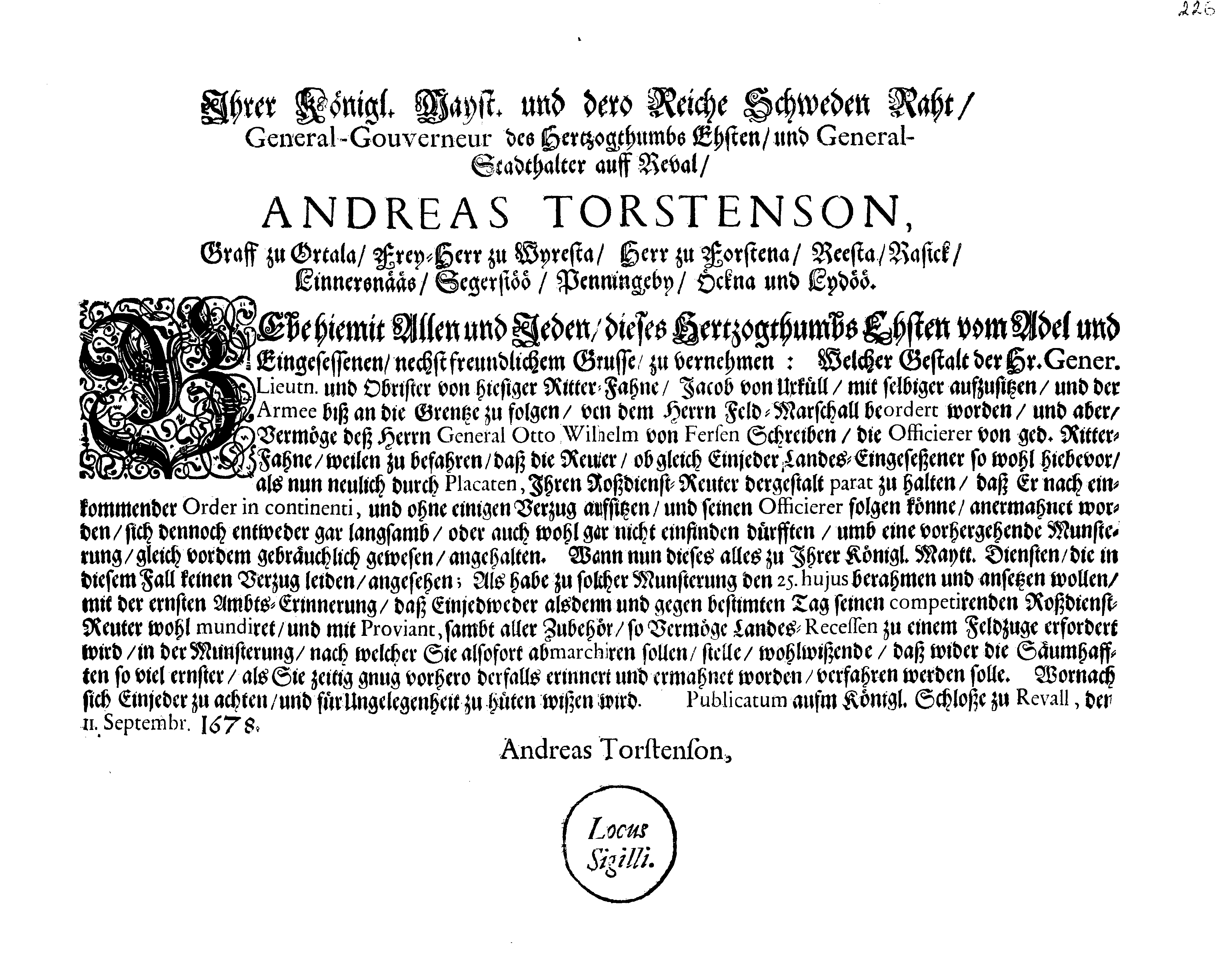 [Anders Torstenssoni korraldus]