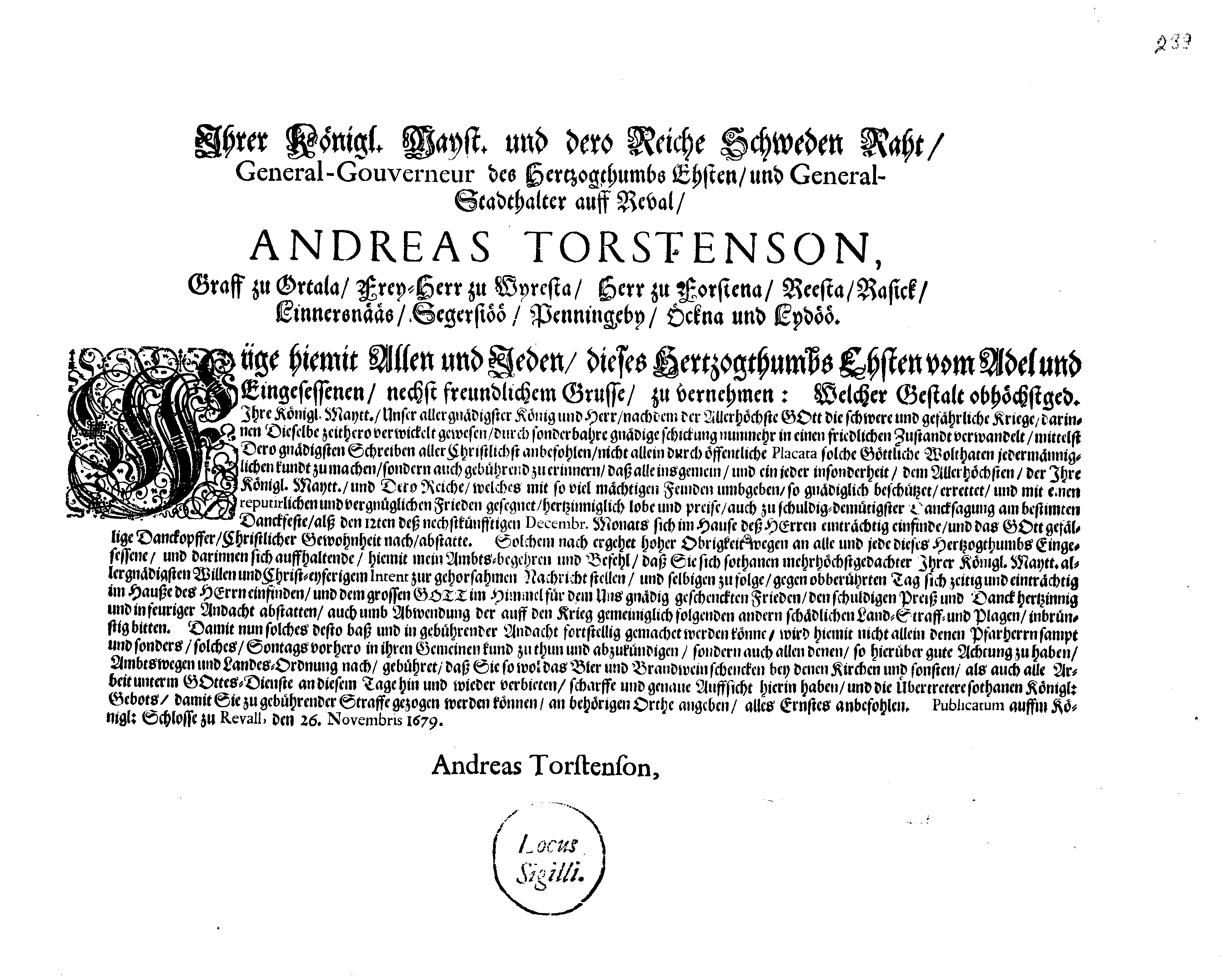 [Anders Torstenssoni korraldus]