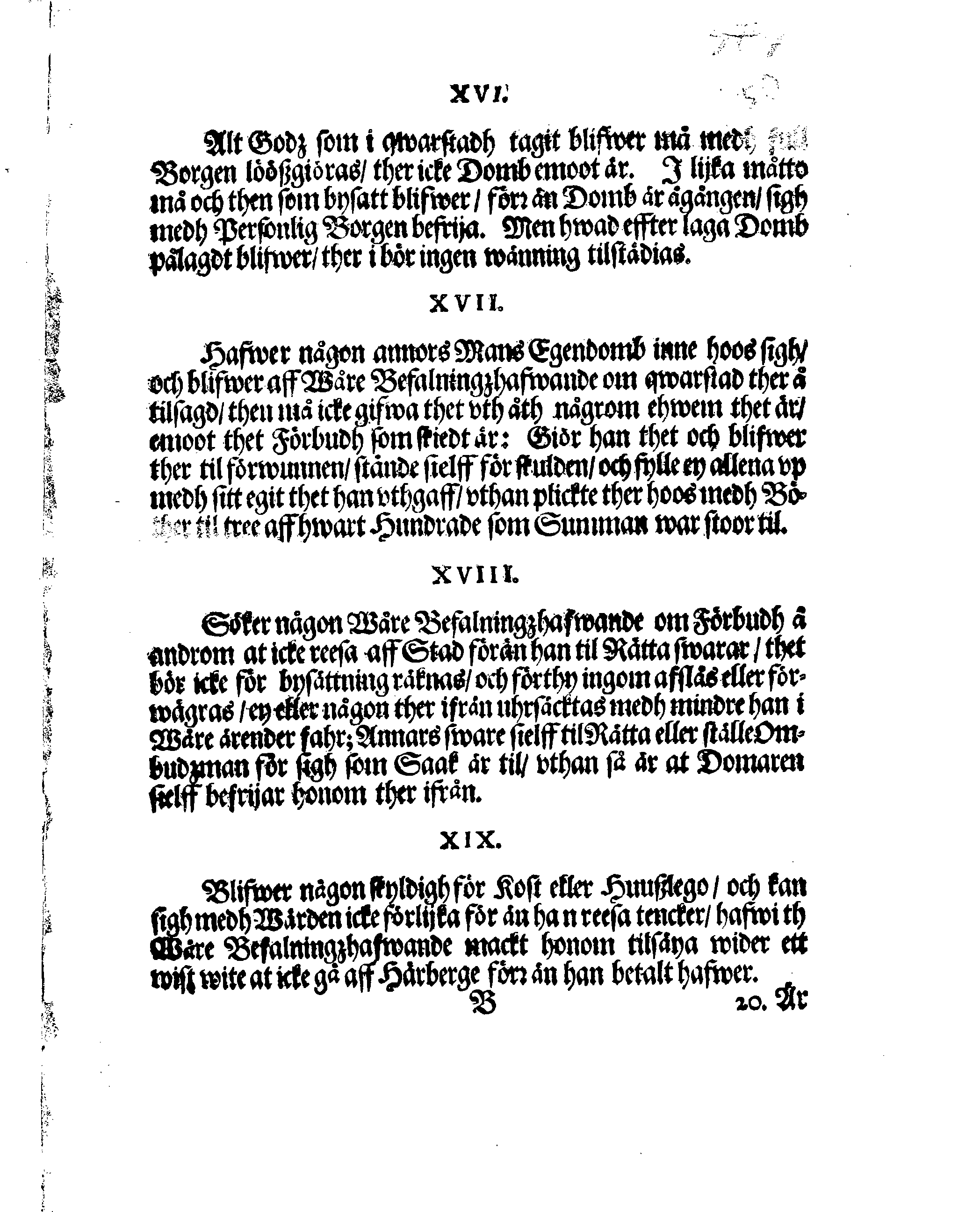 Kongl. Mayst:tz STADGA, Öfwer alla EXECUTIONER i gemeen