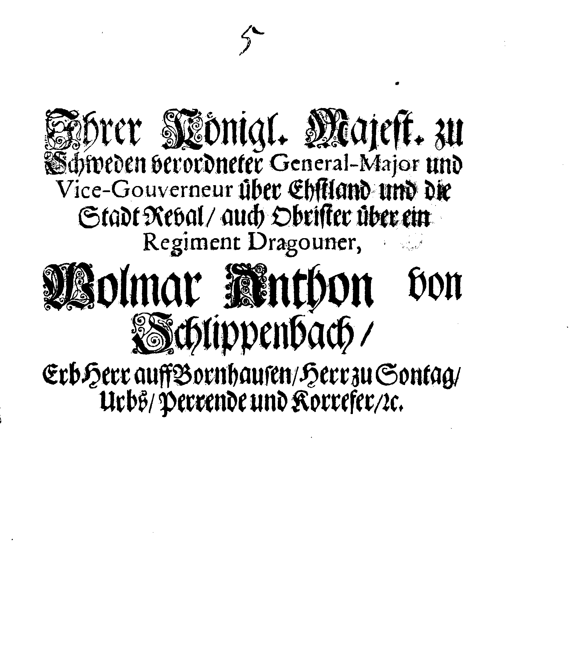 [Wolmar Anton von Schlippenbachi korraldus]