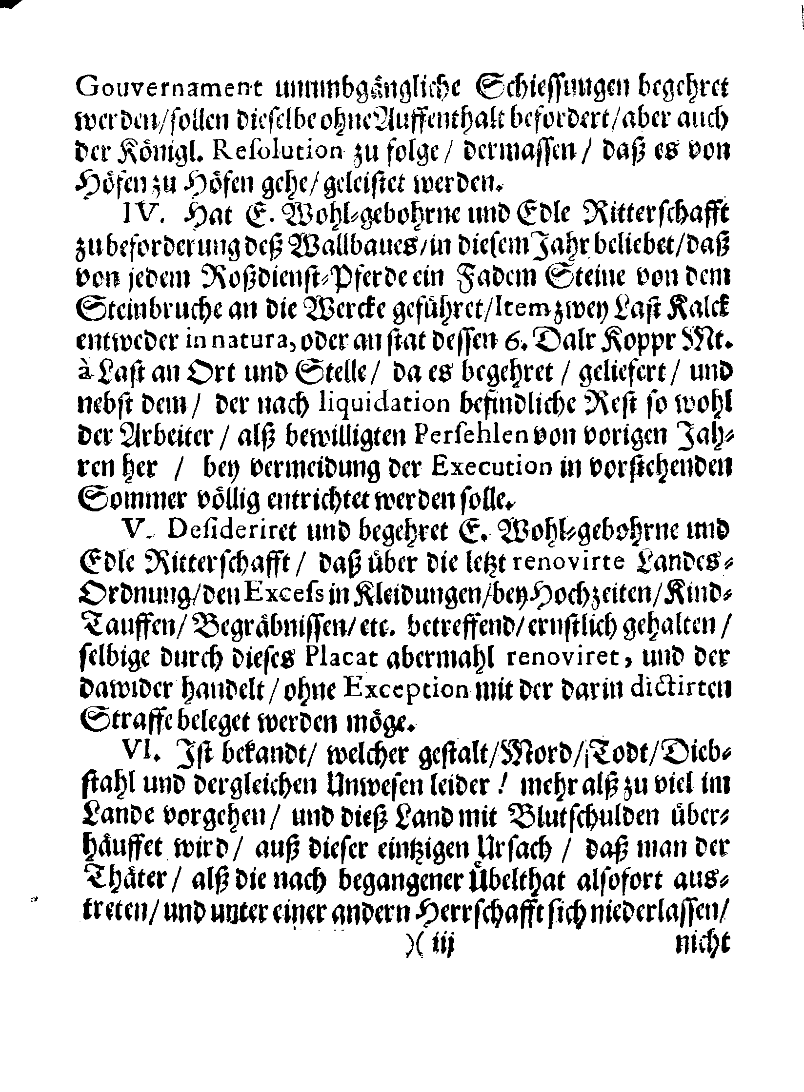 Land-Tags Schluß Von Anno 1677