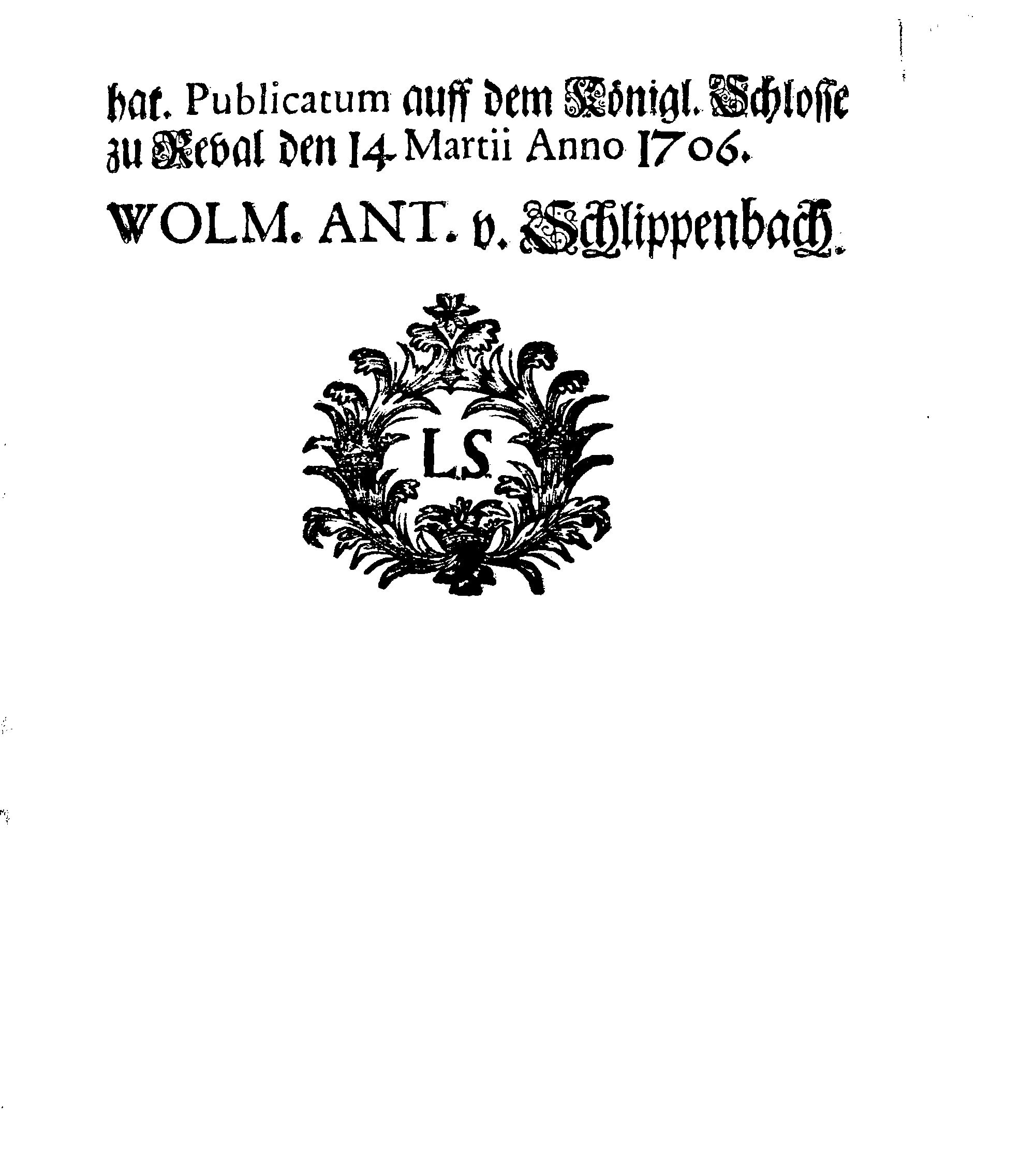 [Wolmar Anton von Schlippenbachi korraldus]
