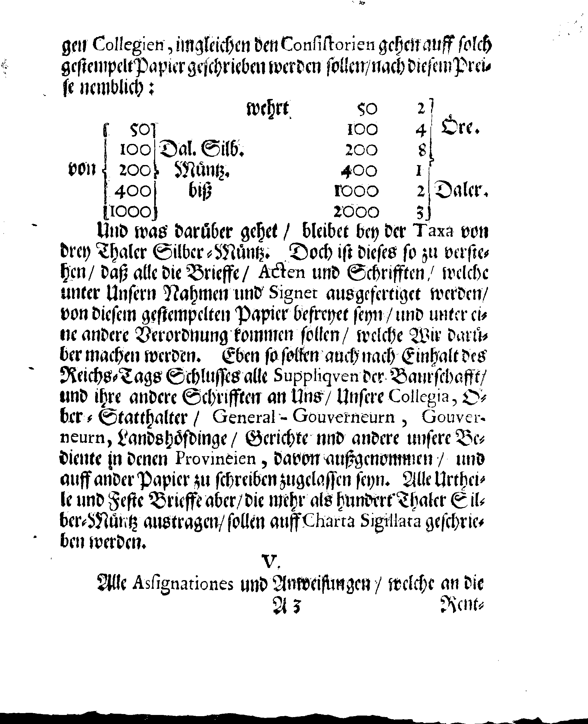 Ihr. Königl. Majest. Stadga und Verordnung Angehend CHARTAM SIGILLATAM, oder Gestempelt Papier