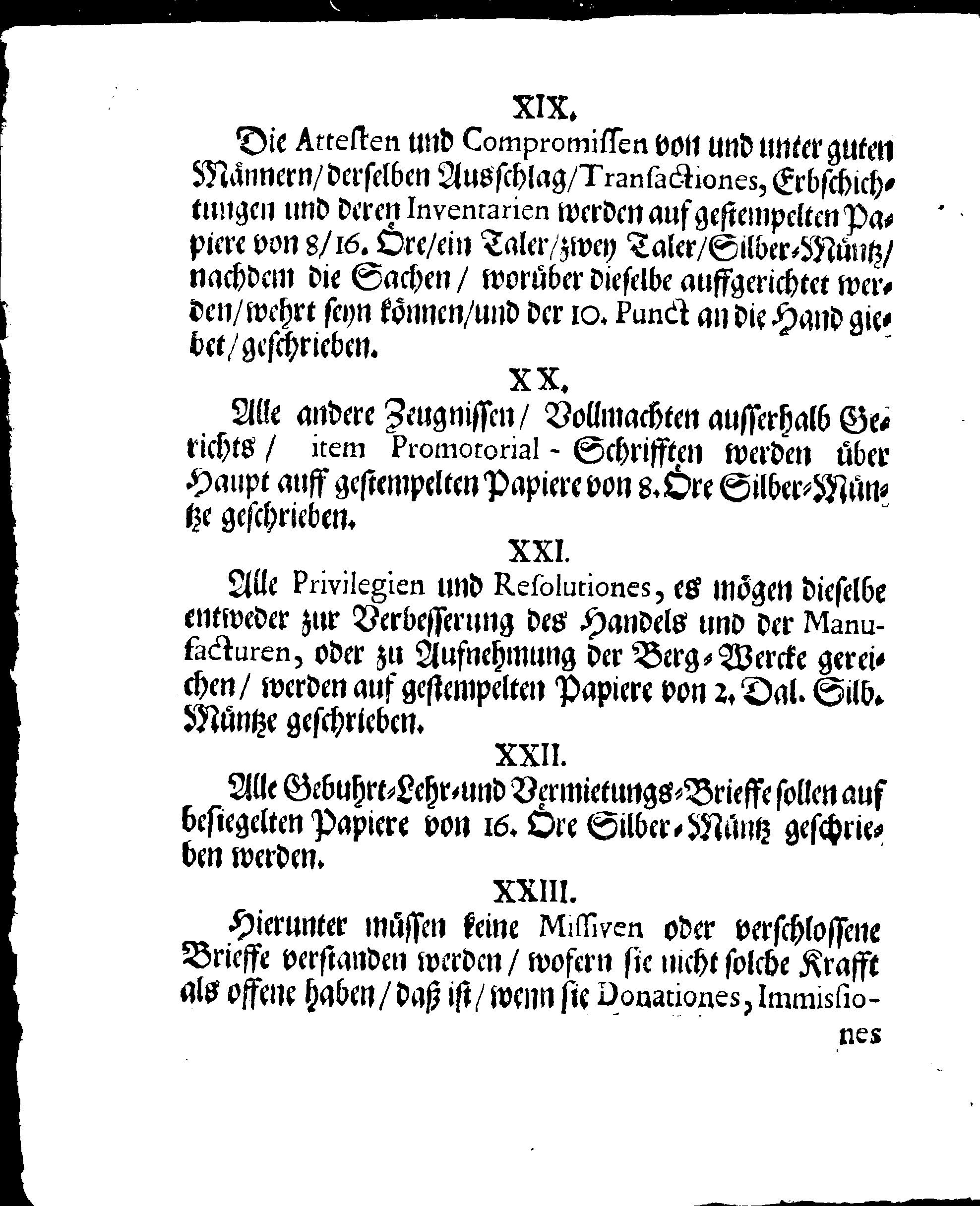 Ihr. Königl. Majest. Stadga und Verordnung Angehend CHARTAM SIGILLATAM, oder Gestempelt Papier