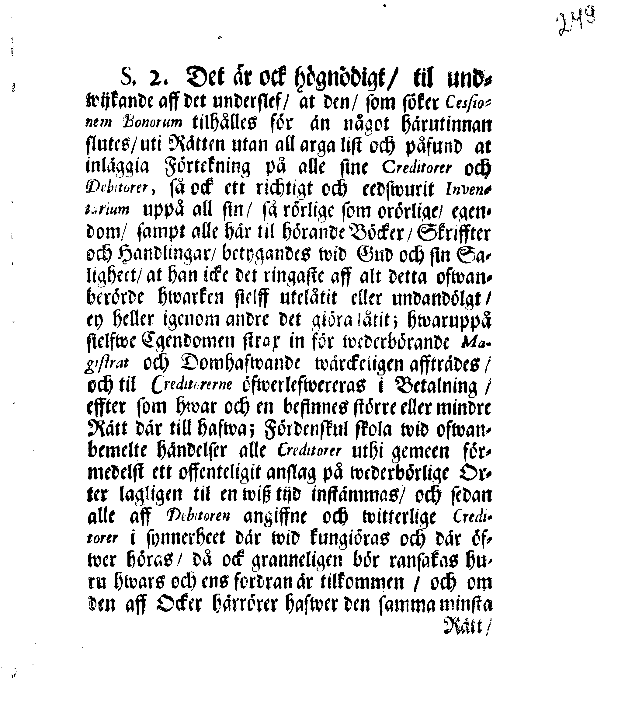 Kongl. May:tz RESOLUTION Och Förklaring Öfwer Lagsens rätte Förstånd uti åtskillige Måhl