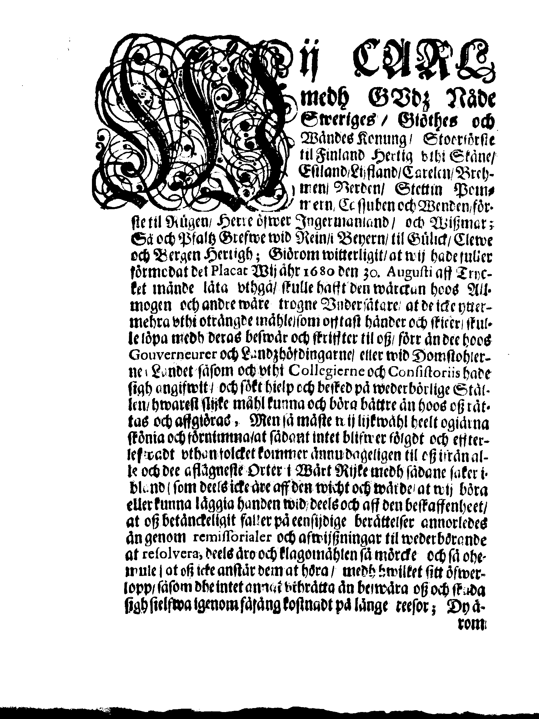 Kongl. May:tz Förnyade Förordning och Påbud, Hwar effter alle Sollicitanter sigh hörsamligen rätta skole, för än dhe sigh understå hoos Kongl. May:st någon ansökning at giöra