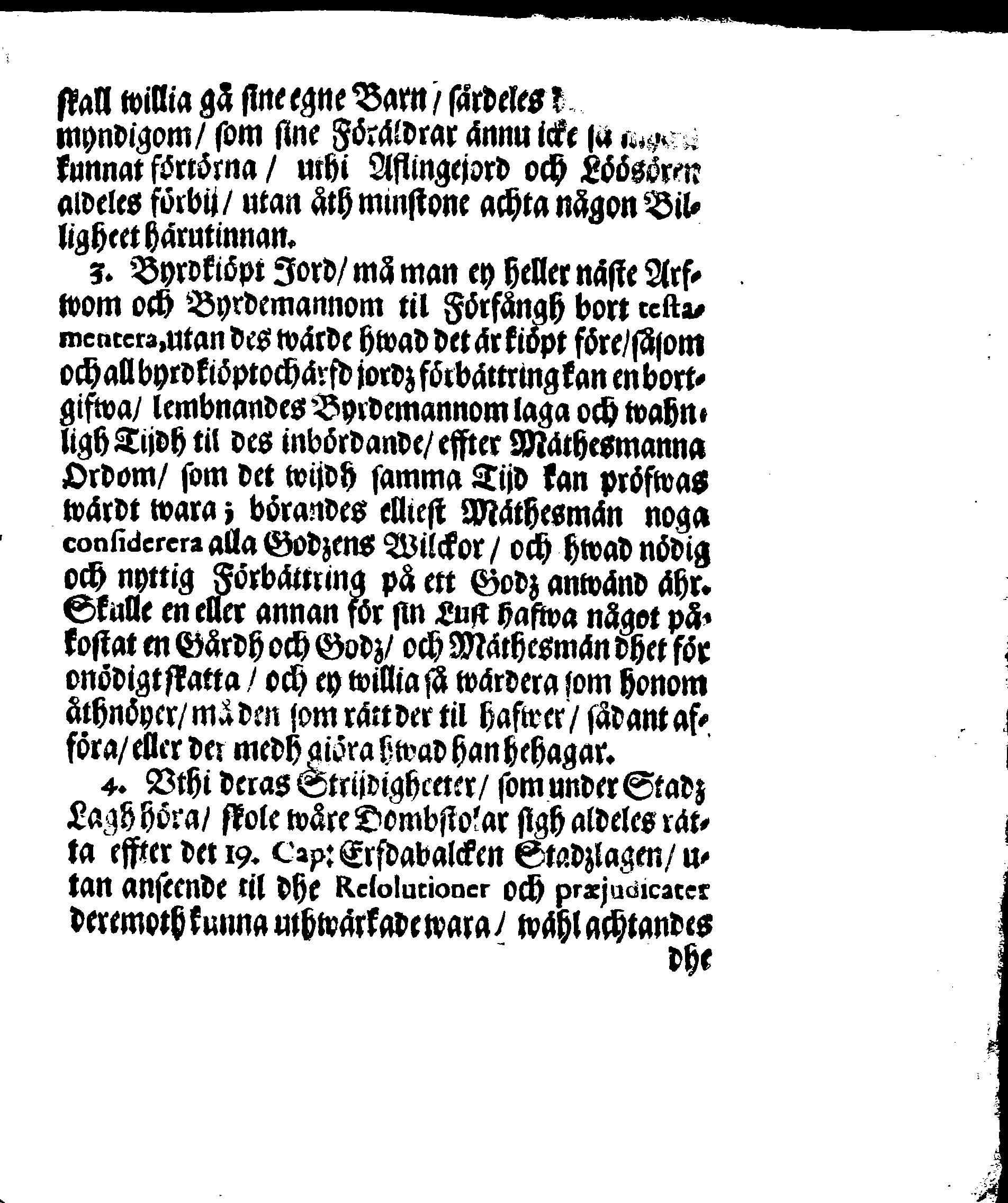 Kongl. May:tz Stadga och Förordningh, Angående TESTAMENTEN