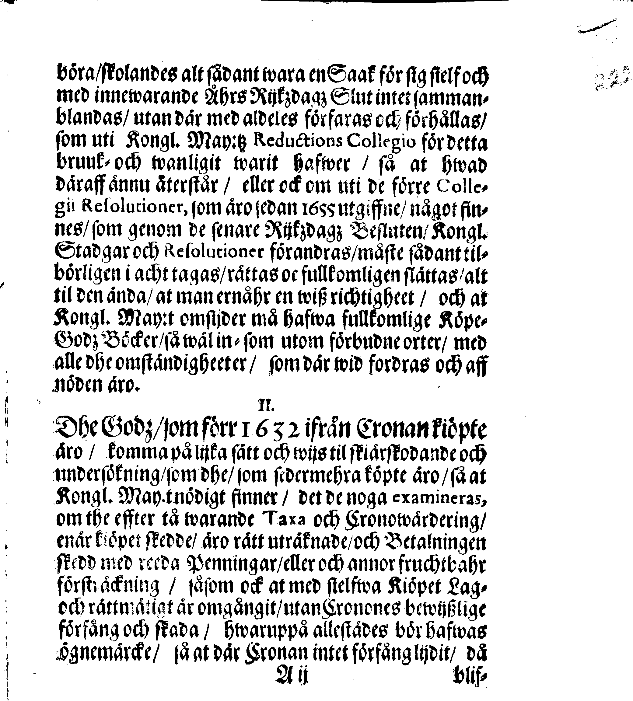 Kongl. May:tz REGLEMENT Angående de okiöpte Räntor, som i föllie af innewarande Åhrs Rikzdagz Beslut under Kongl. May:t och Cronan komma at återkallas