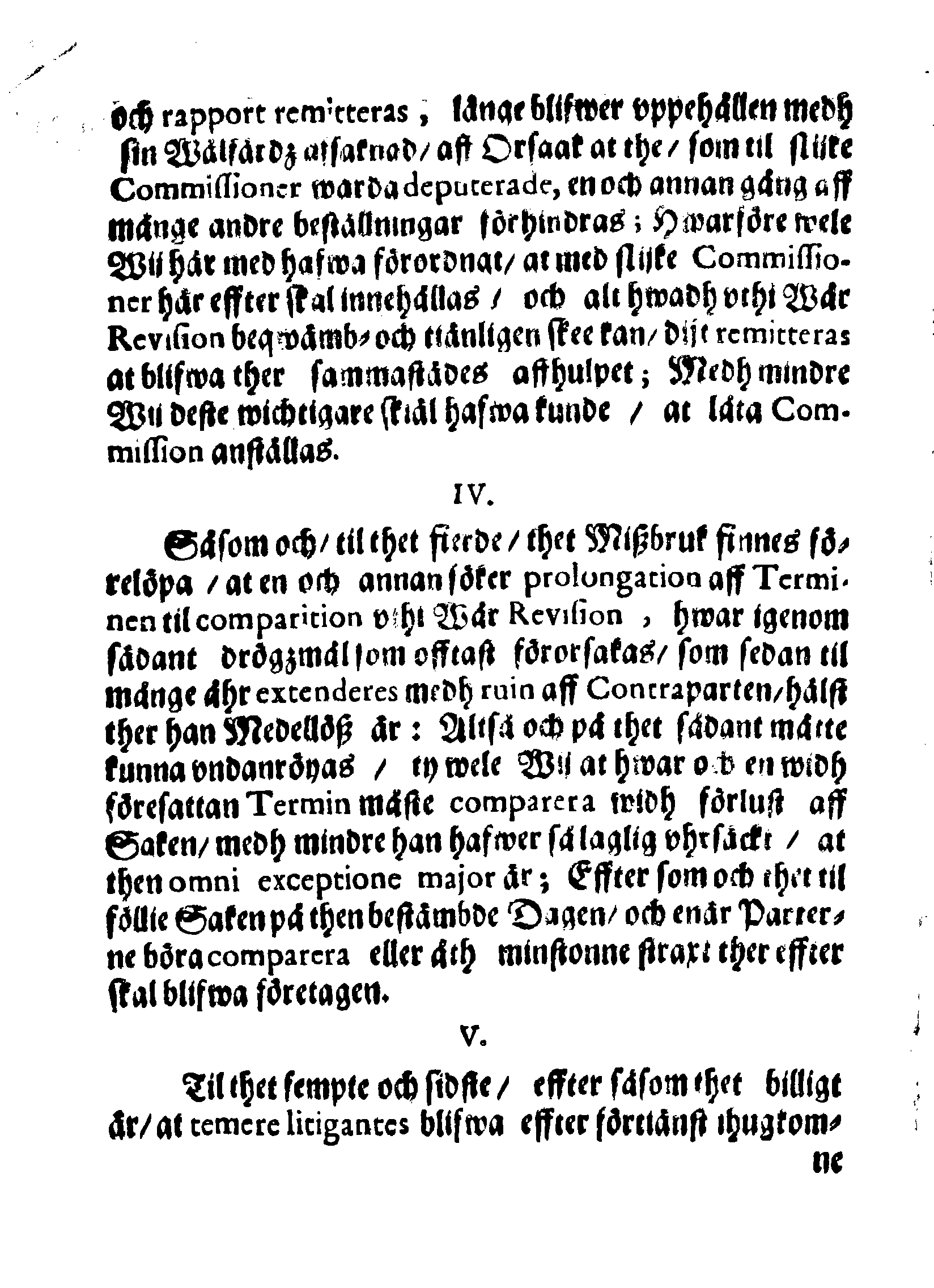 Kongl. May:tz Nådige Förordning, Angående Justitiae Sakerne uti dess Revision och hwad som der wid observeras bör