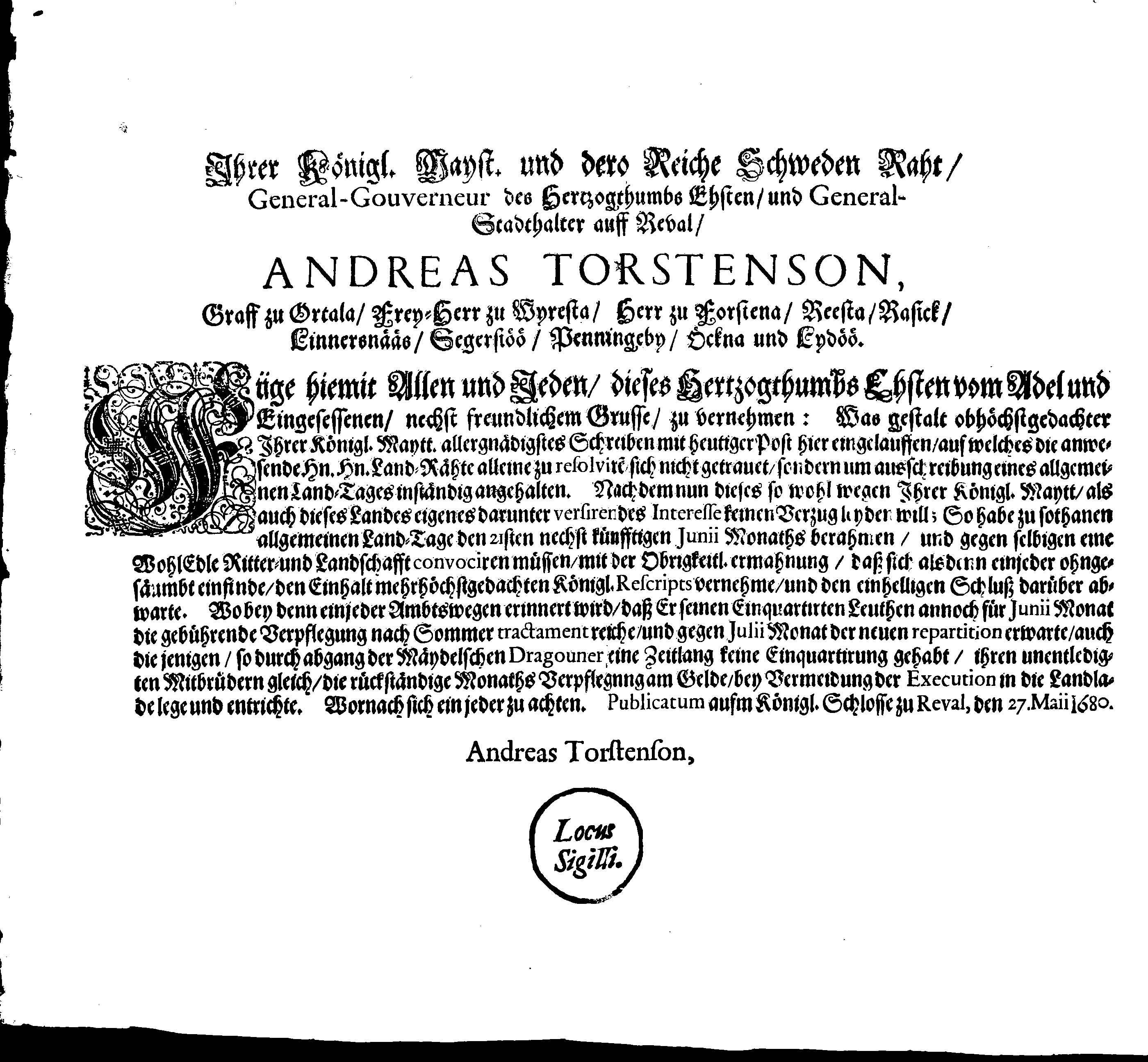 [Anders Torstenssoni korraldus]