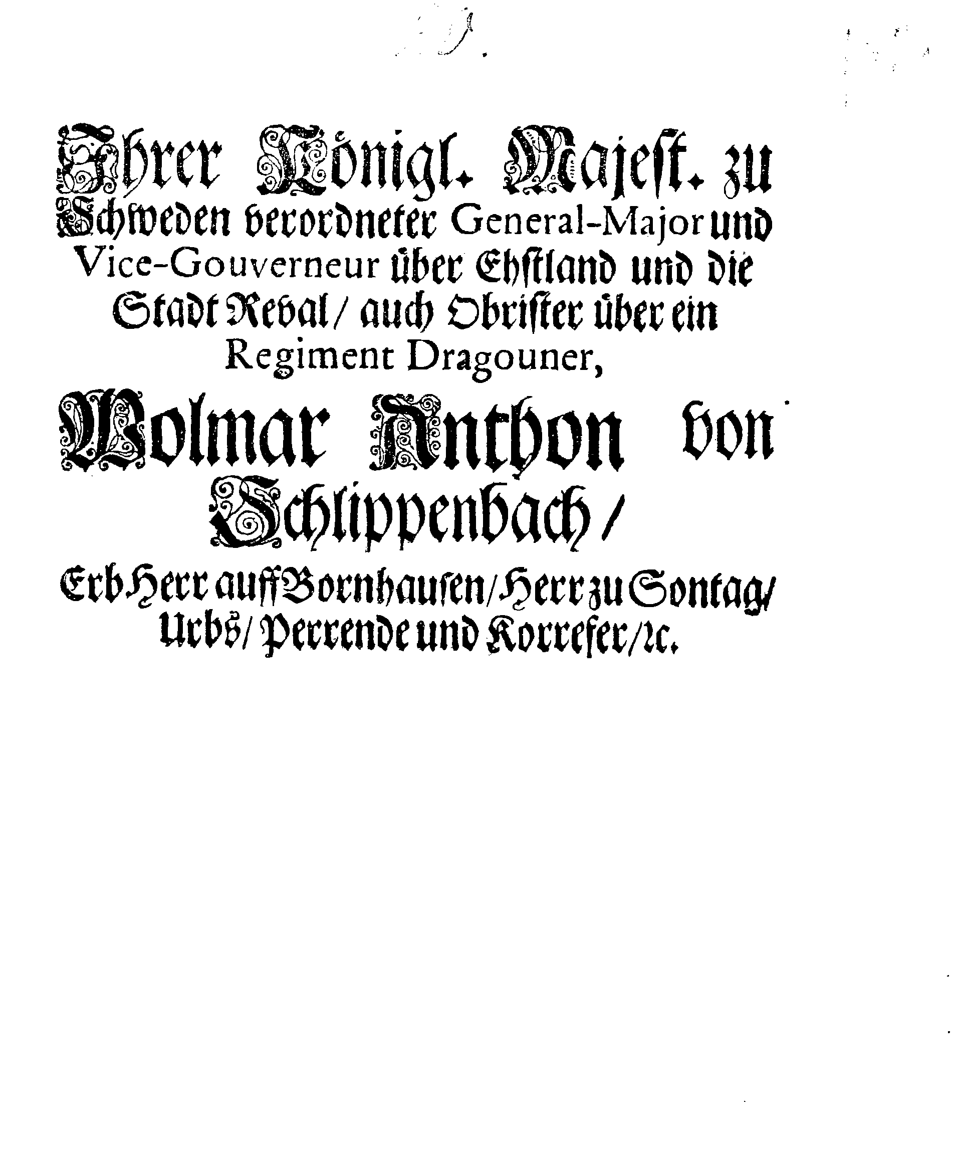 [Wolmar Anton von Schlippenbachi korraldus]