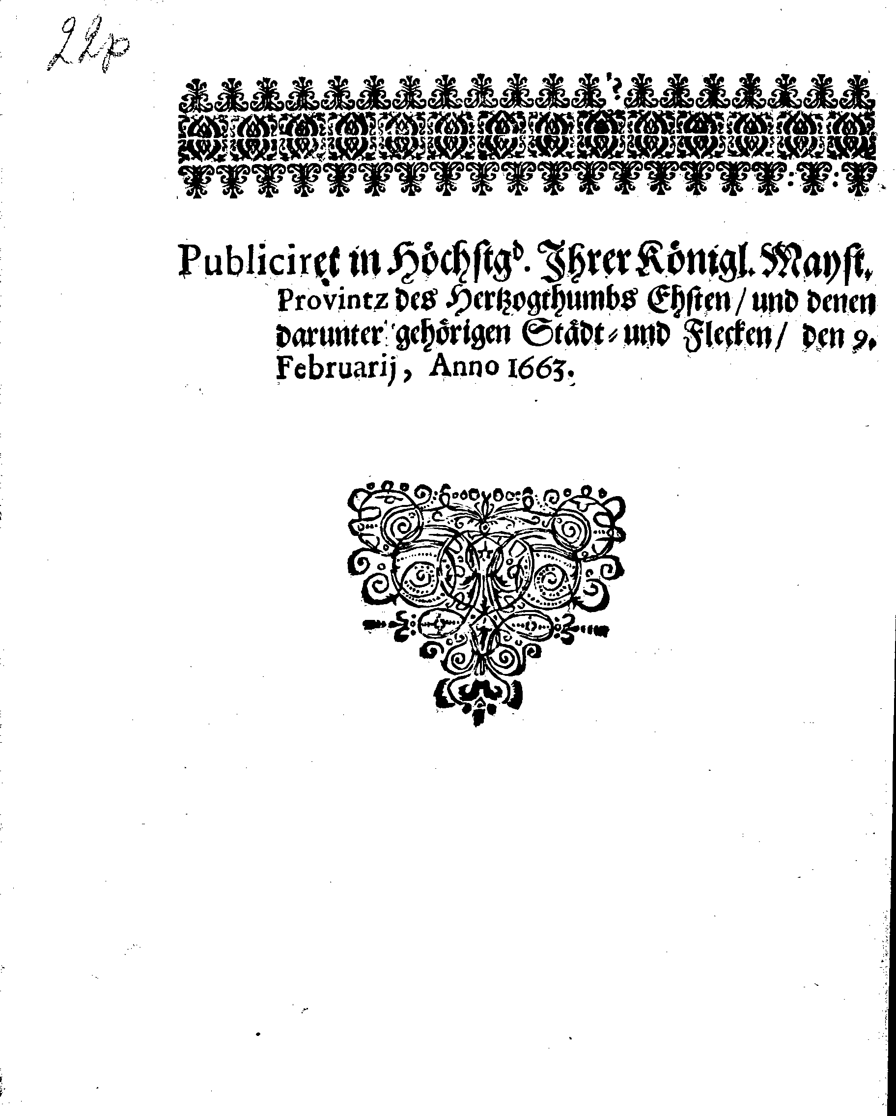 [Kuningas Karl XI eestkostevalitsuse korraldus]