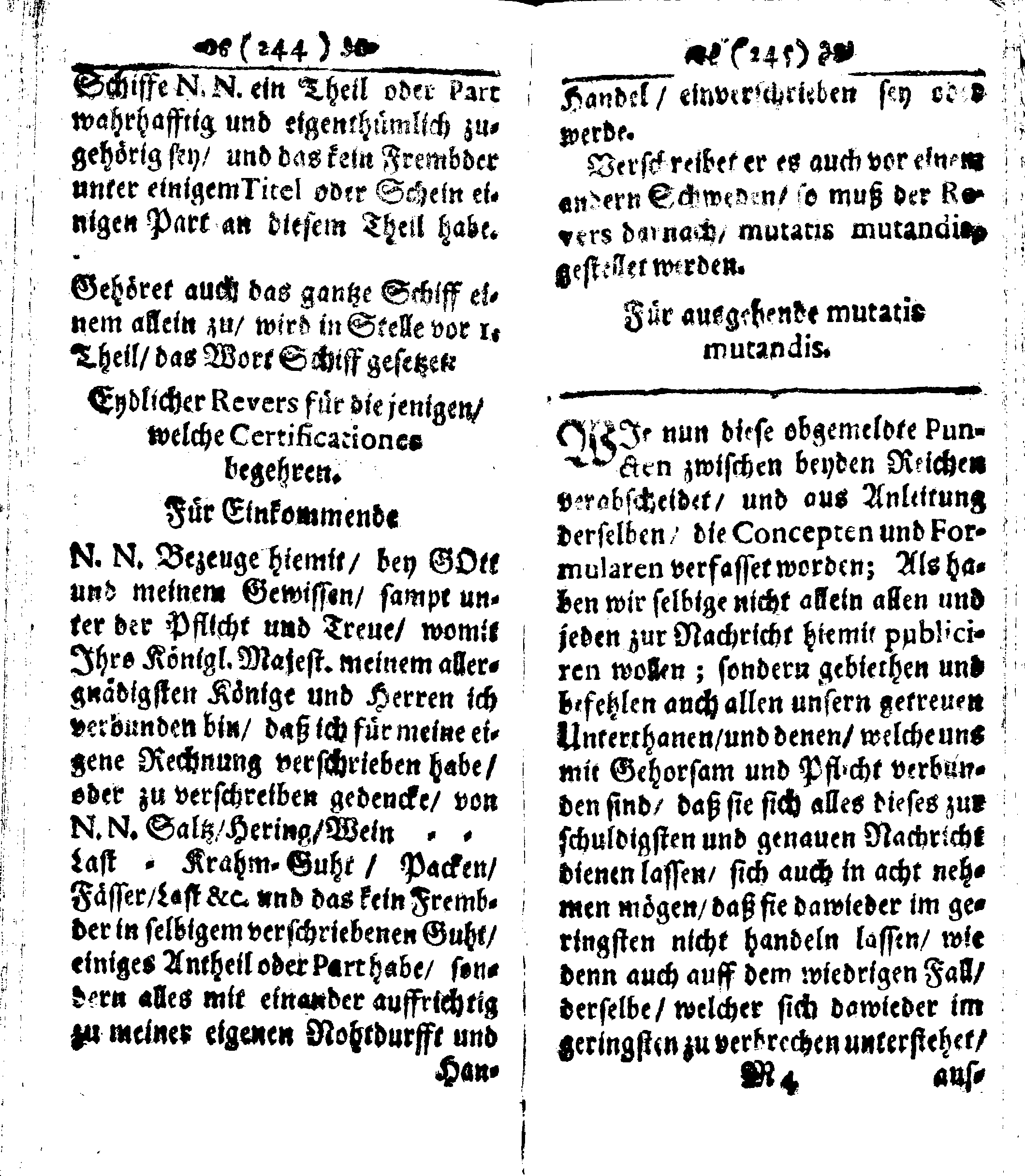 Der reiche Schweden See-Recht Welches von dem Großmächtigsten Könige und Herrn, Hn. CARL dem Eilfften, Der Schwedn, Gothen und Wenden Könige, [etc.] [etc.] [etc.] Im Jahr nach Christi Gebuhrt, 1667. ist verordnet worden. In Teutscher Sprache Ao.1670. in Wißmar gedruckt. Nunmehro aber auffs neue mit Fleiß übersehen, und verbessert, Auch mit vielen nach der Zeit ausgegangenen Königl. Schwedischen Verordnungen, denn Kauff-Leuten, Schiffern, Reedern, bey der See-Fahrt, zur Nachricht, vermehret, Und nach vieler Verlangen in kleinerem Format neu auffgelegt worden