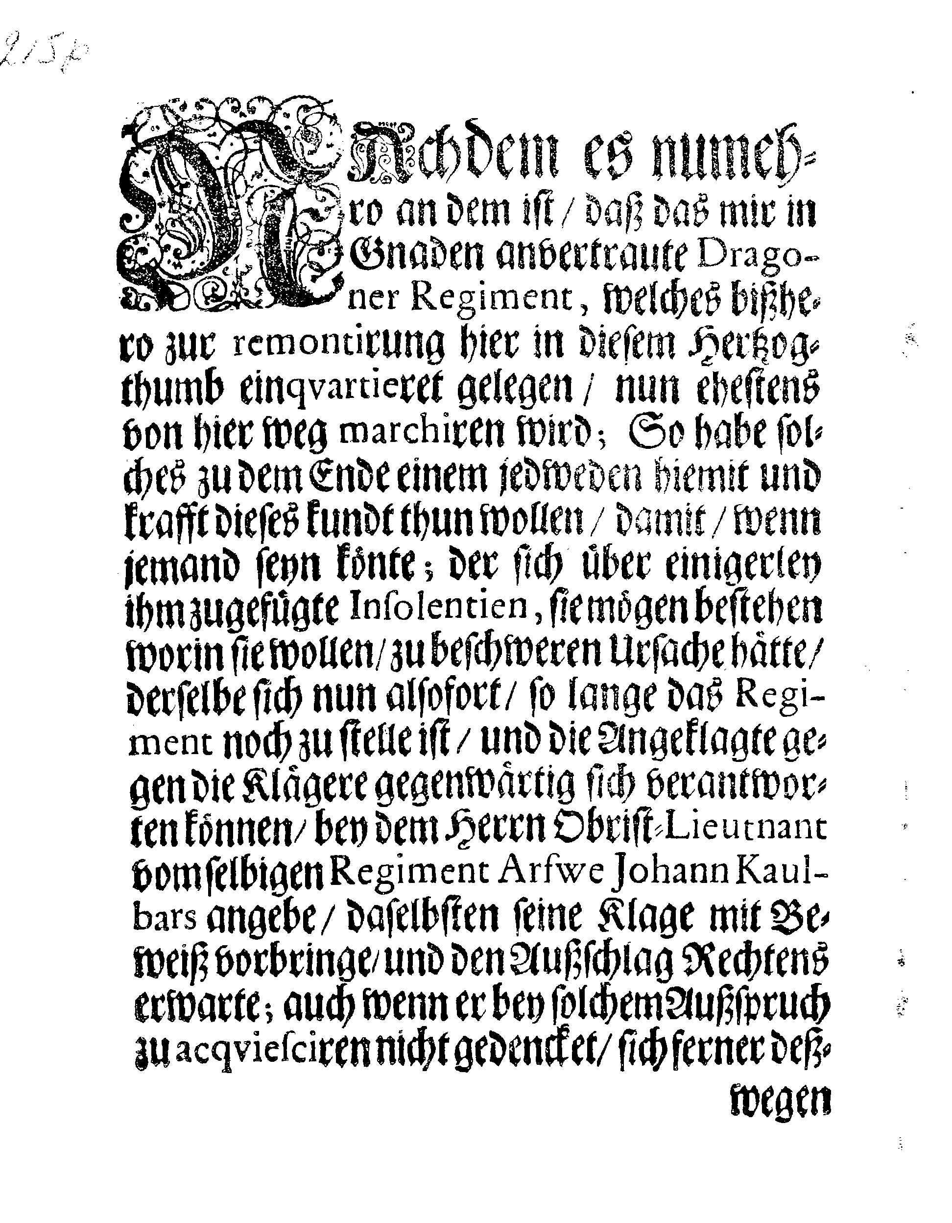 [Wolmar Anton von Schlippenbachi korraldus]